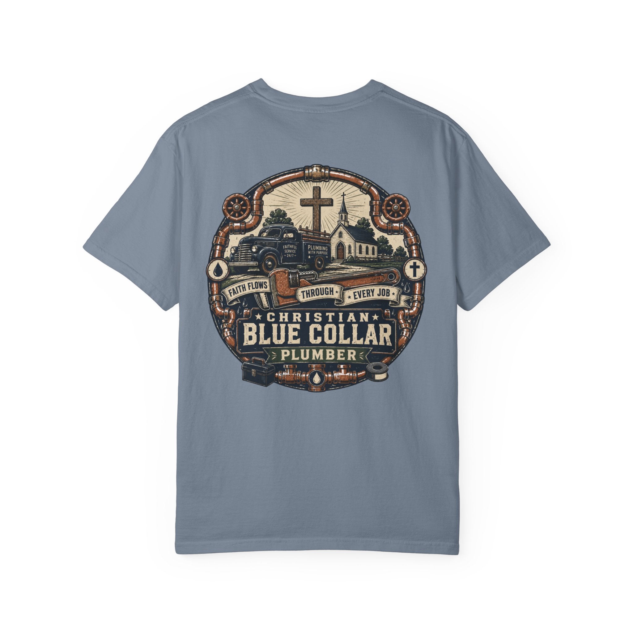 Faith Flows Through Every Job T-Shirt