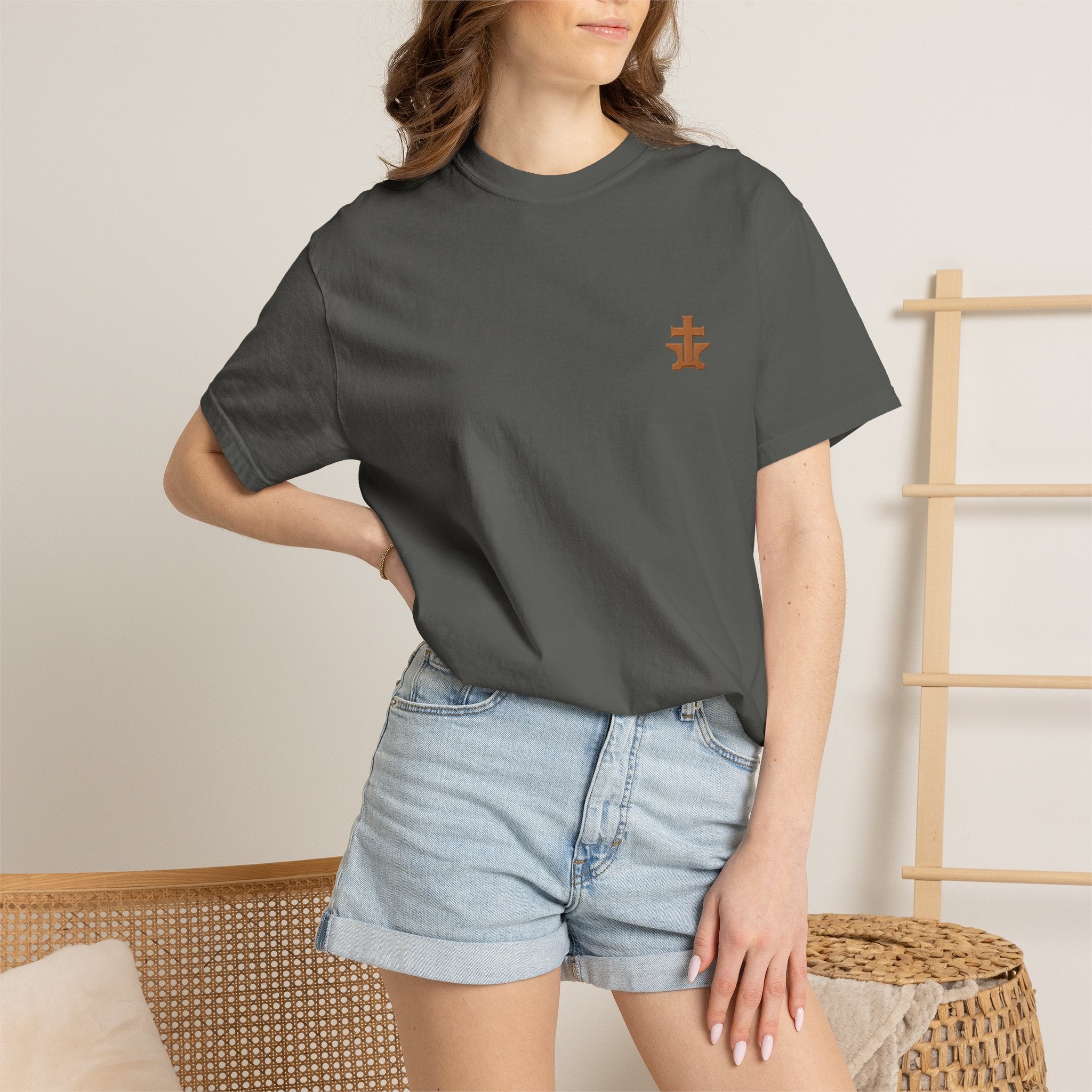 Cross & Grit - Blue Collar Kingdom Builder Comfort Colors 1717 T-Shirt