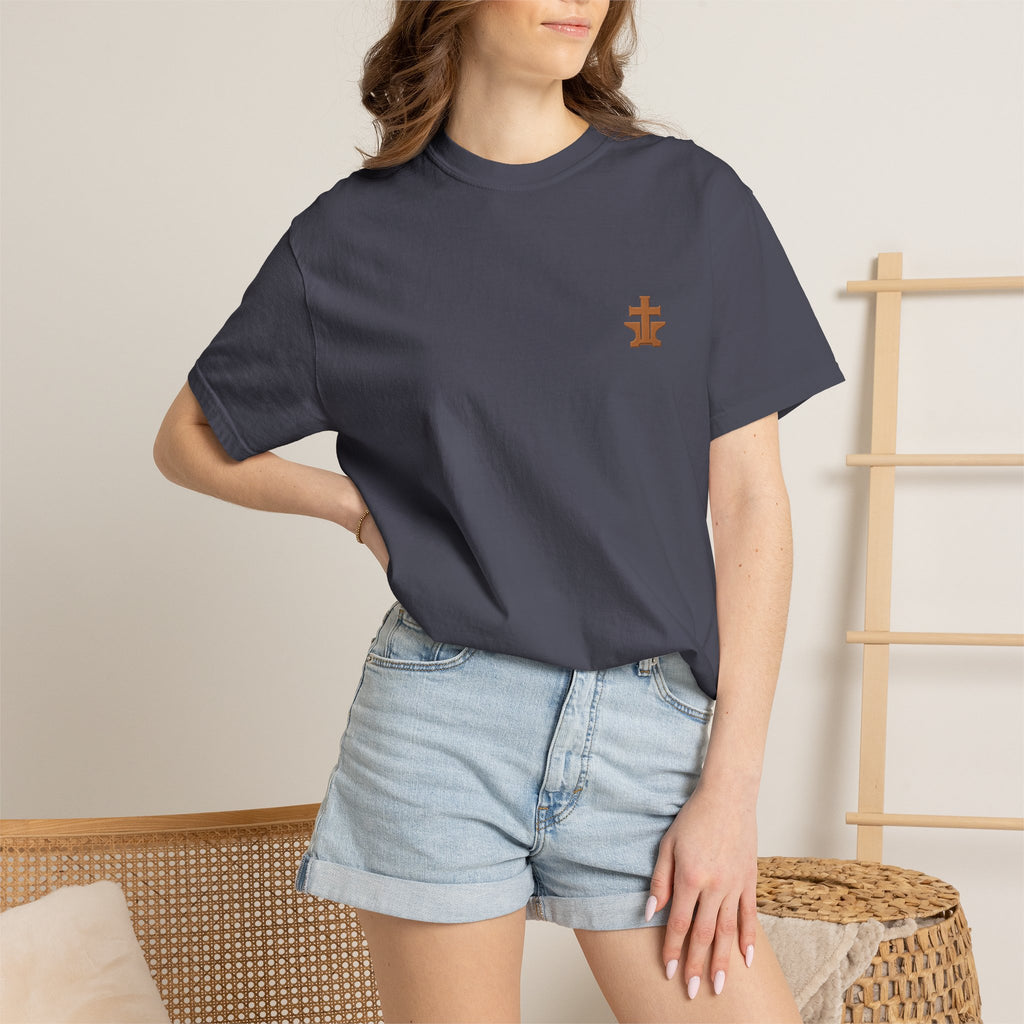 Cross & Grit - Blue Collar Kingdom Builder Comfort Colors 1717 T-Shirt
