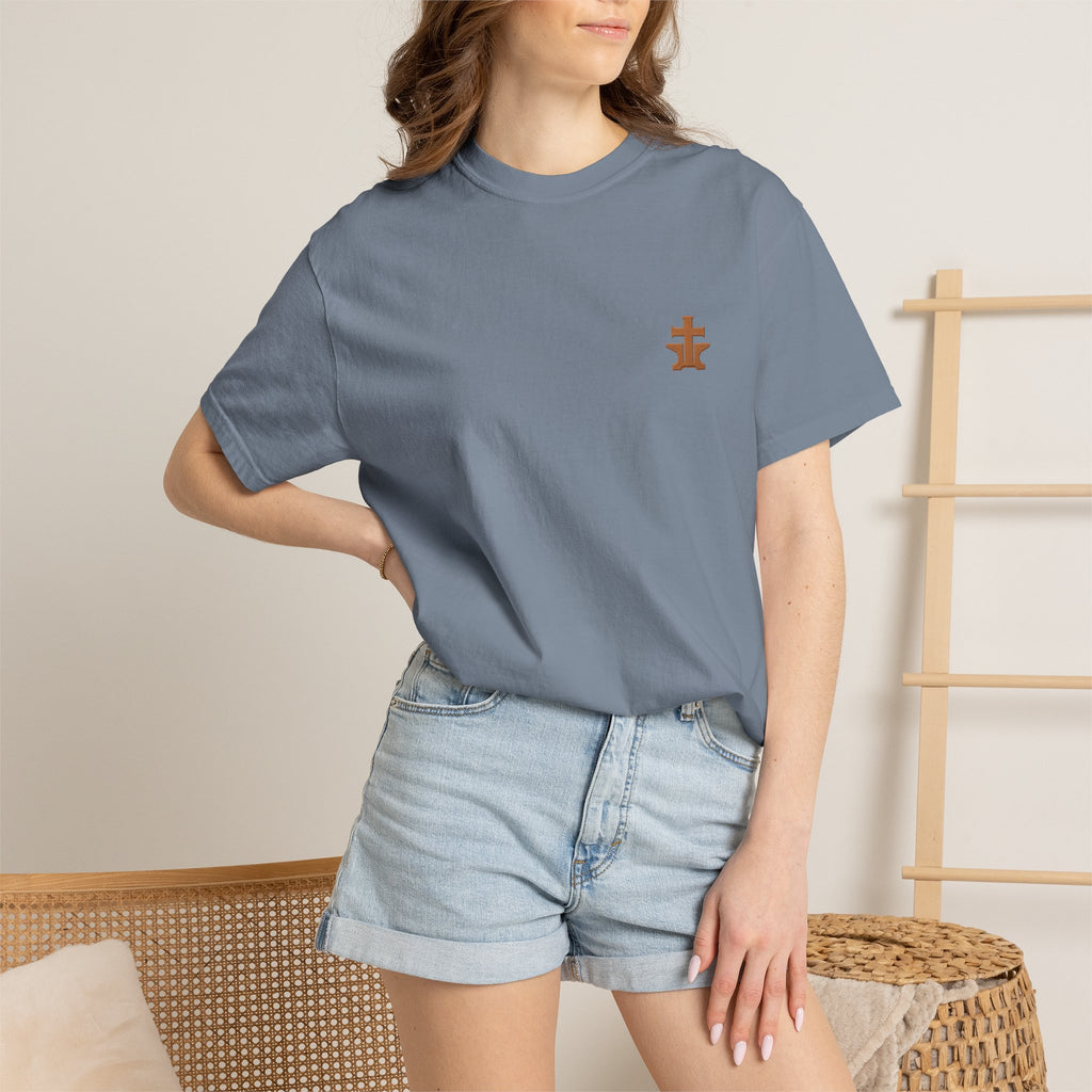 Cross & Grit - Blue Collar Kingdom Builder Comfort Colors 1717 T-Shirt