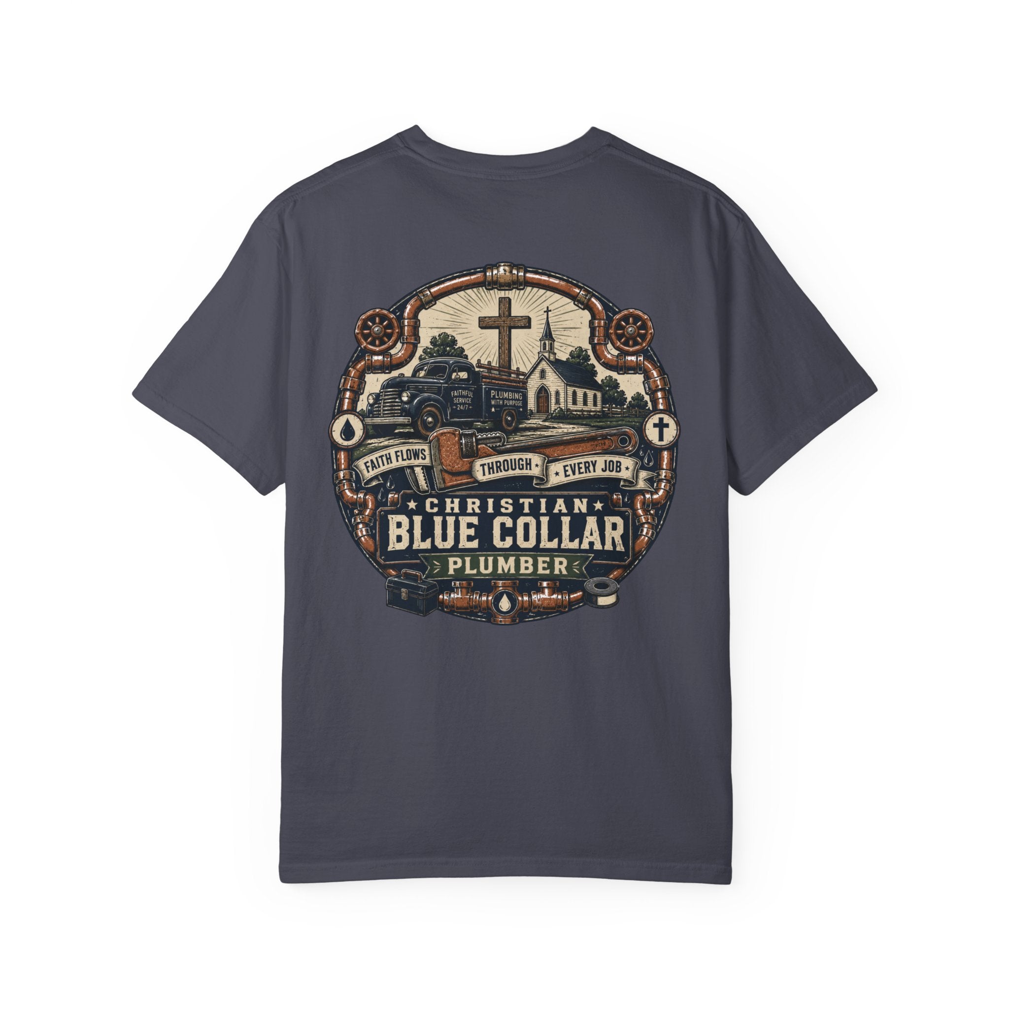 Faith Flows Through Every Job T-Shirt