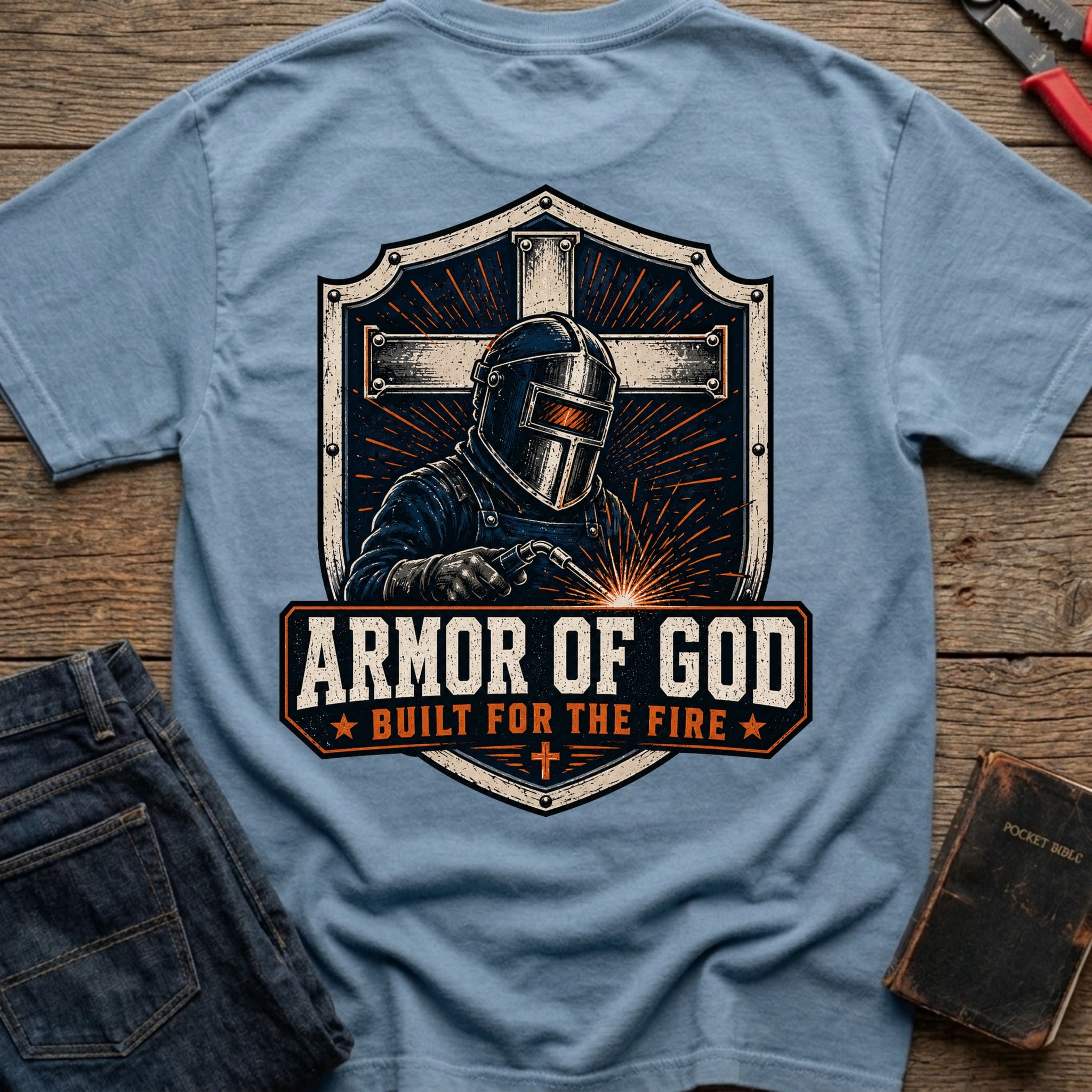 CrossGritOS|asset=83|template=6|color=Blue Jean|view=back|file=Armor-of-GOD-T-Shirt-6a4fde606e3824081a05cf84-printify-art-1-2_Blue-Jean_back_template-6.jpg