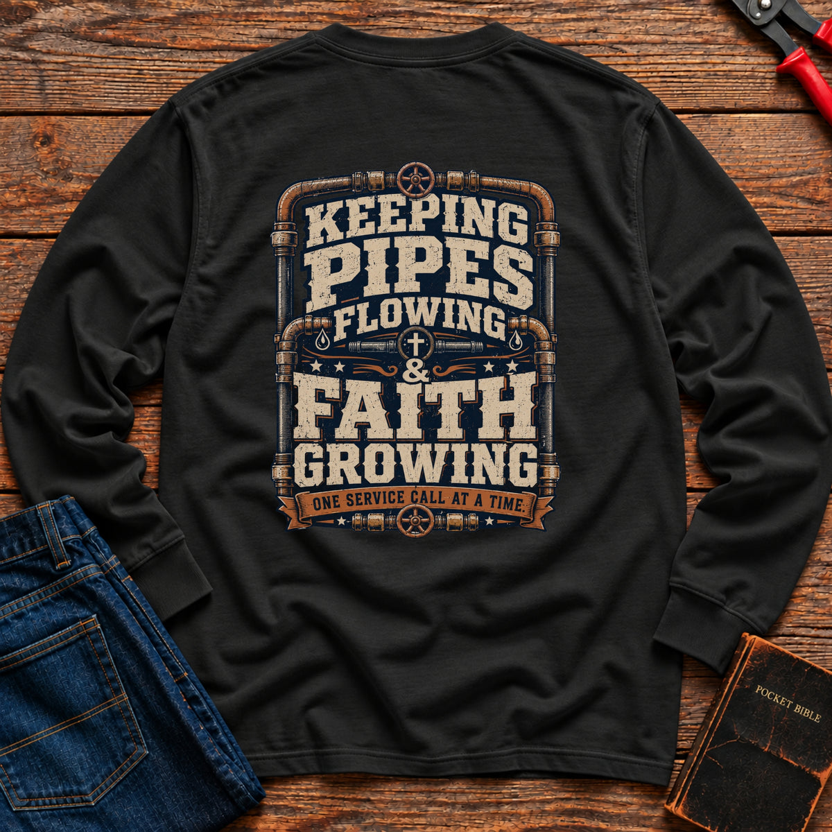 Keeping Pipes Flowing Long Sleeve T-Shirt