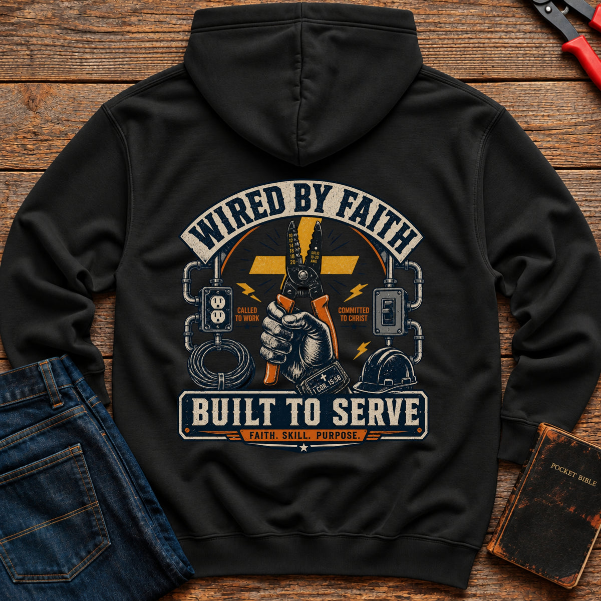 Wired By Faith Hoodie