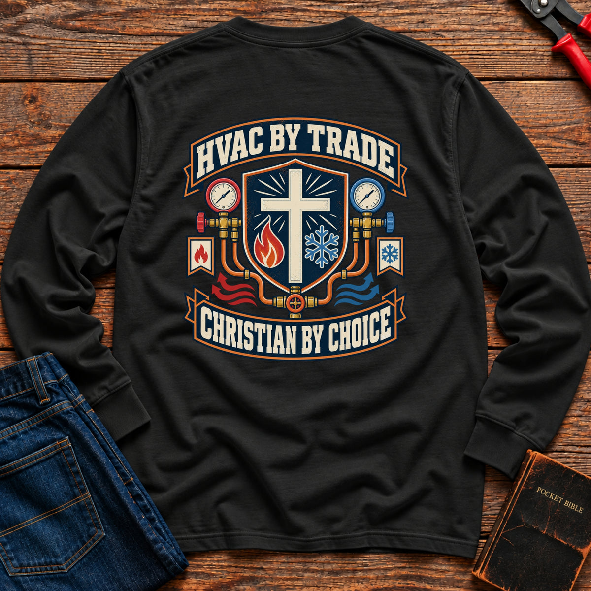 HVAC By Trade Long Sleeve T-Shirt