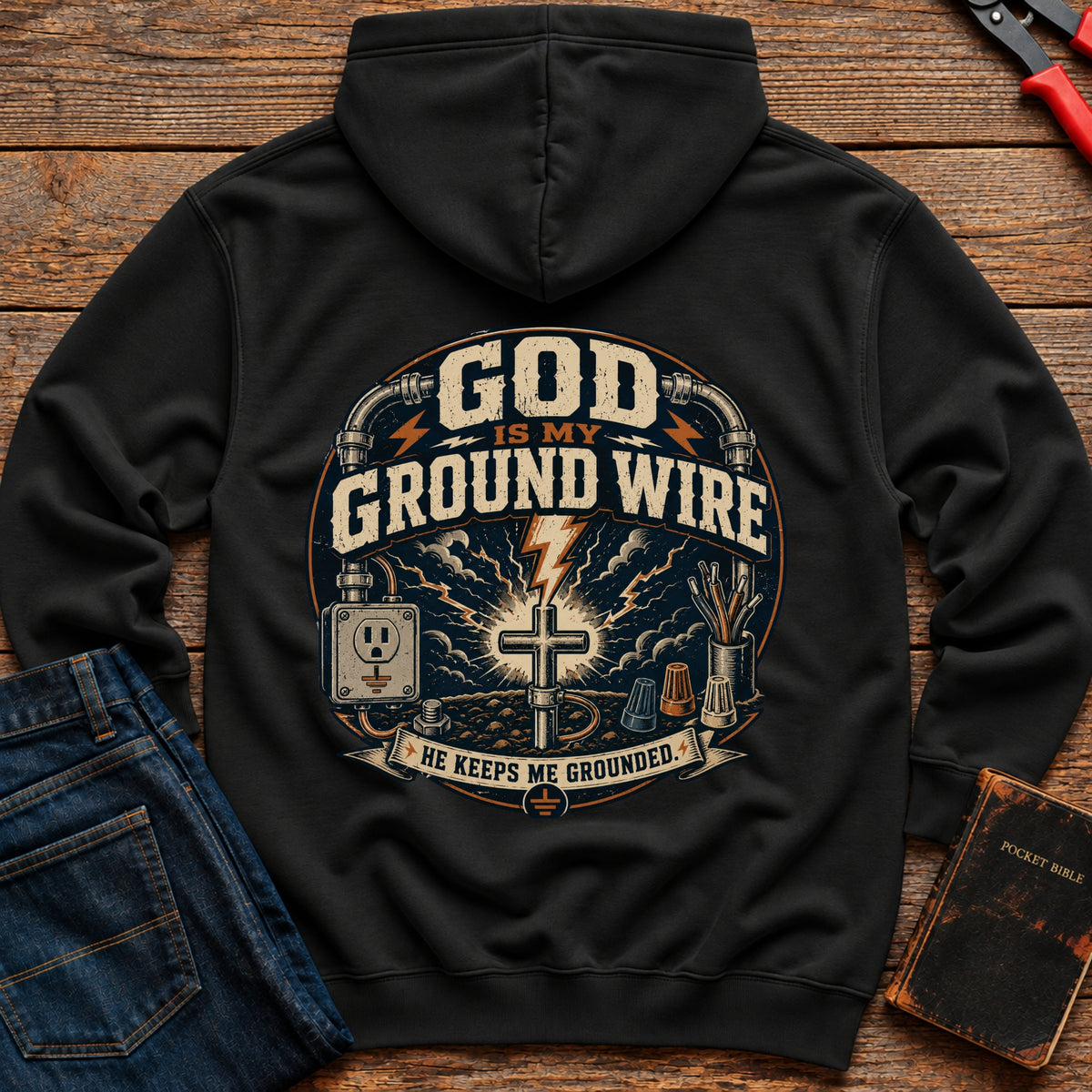 God Is My Ground Wire Hoodie