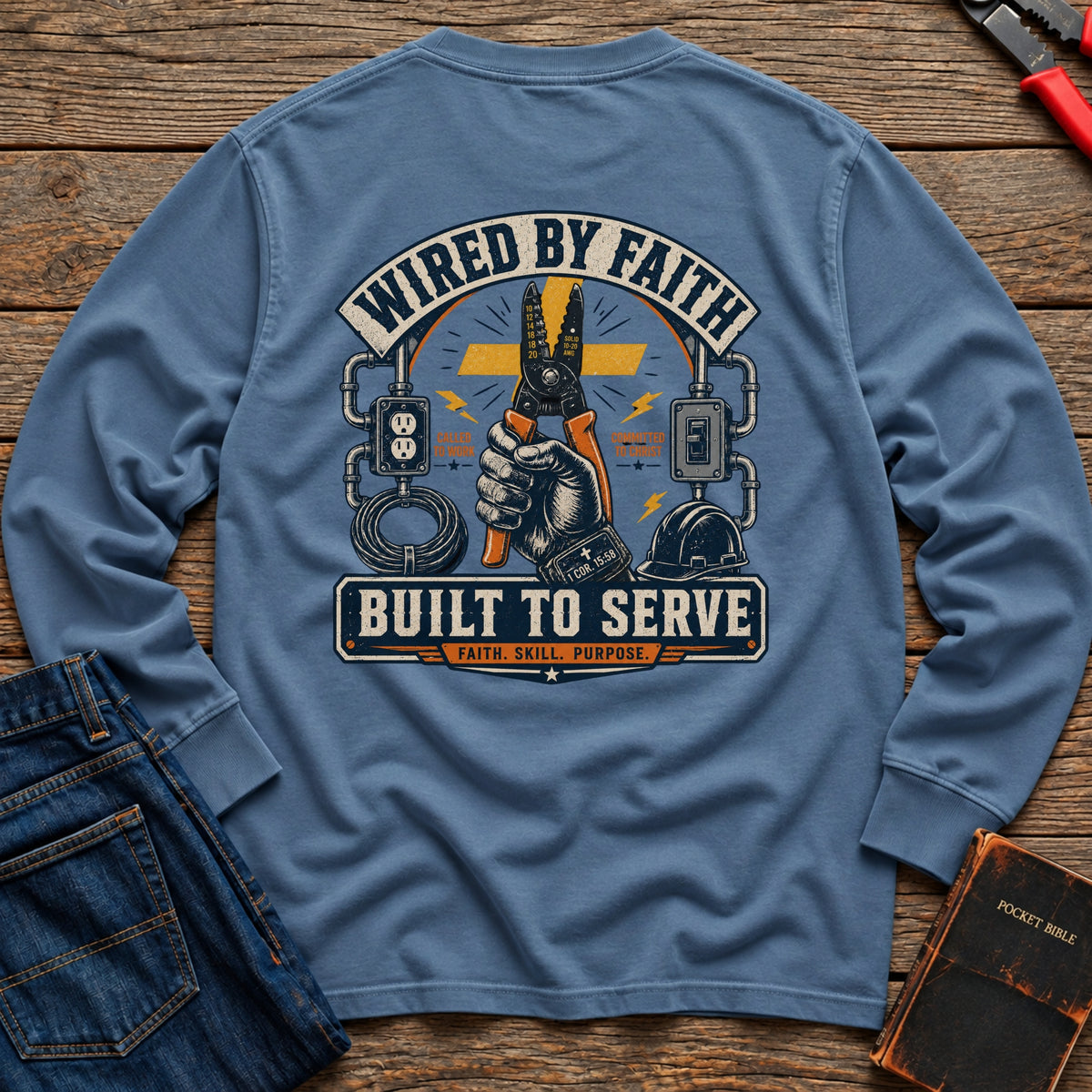 Wired By Faith Long Sleeve T-Shirt