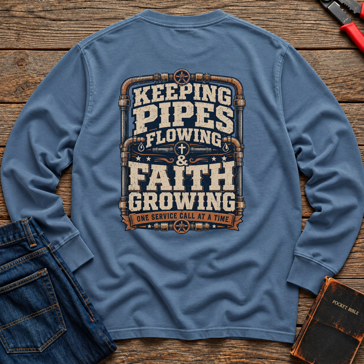 Keeping Pipes Flowing Long Sleeve T-Shirt