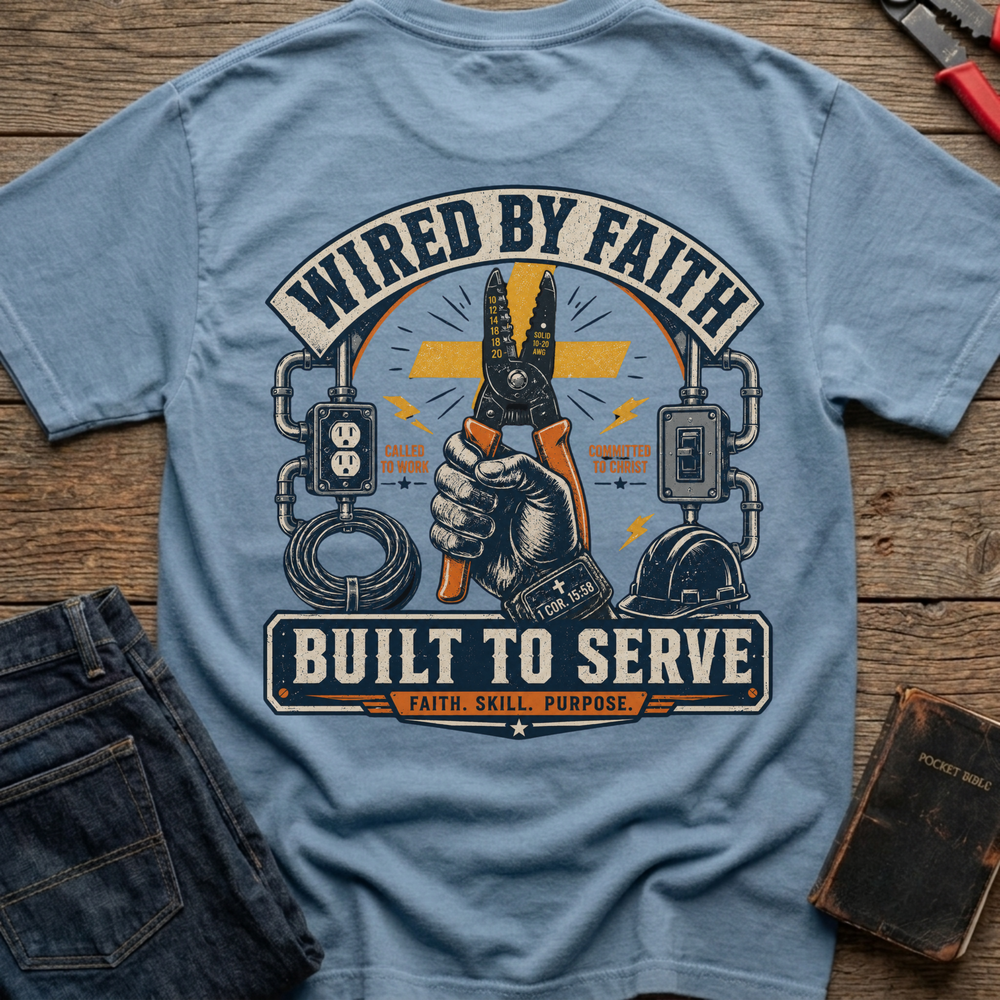 Wired By Faith T-Shirt