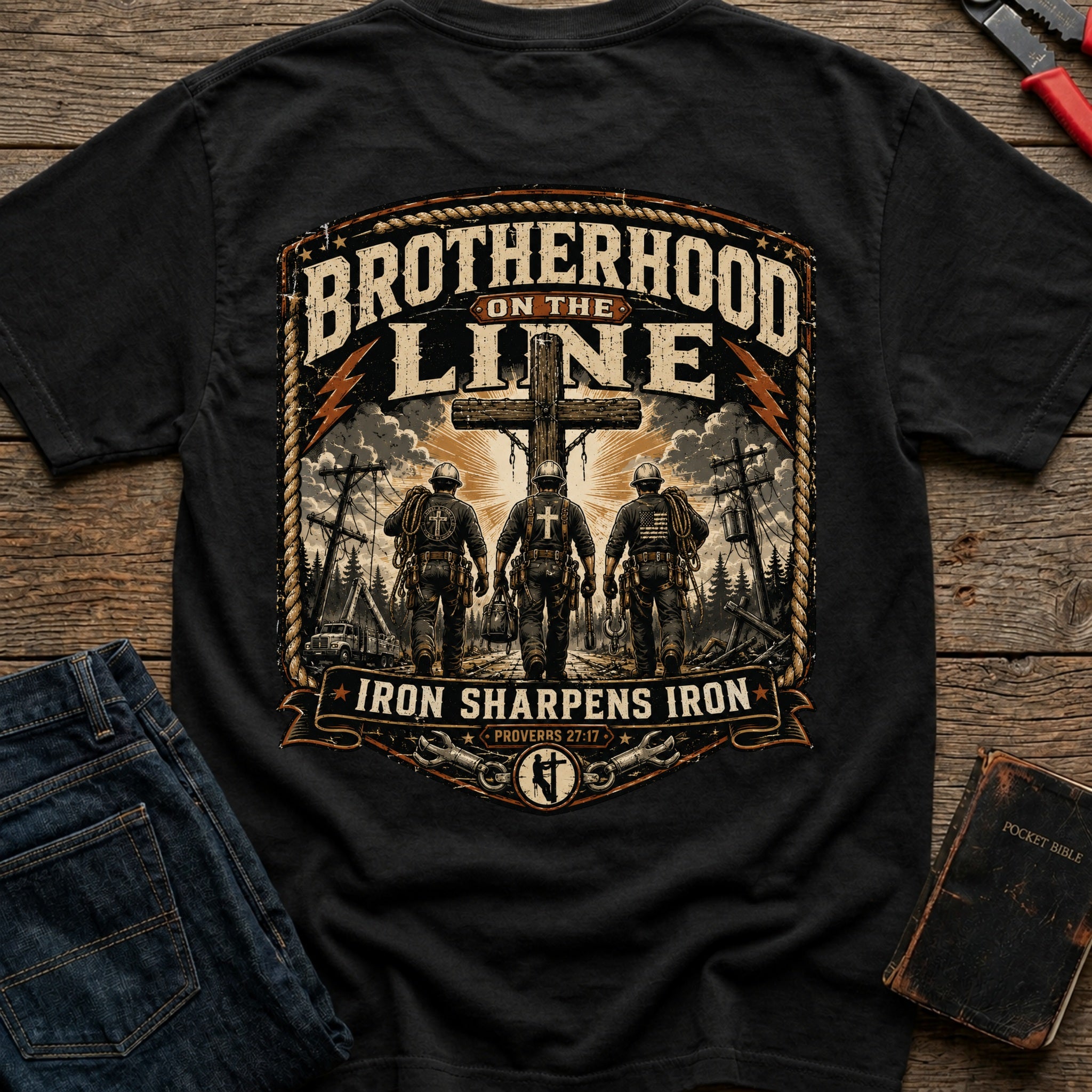 CrossGritOS|asset=54|template=4|color=Black|view=back|file=Brotherhood-On-The-Line-T-Shirt-6a553526566692467d038bb6-printify-art-1-2_Black_back_template-4.jpg