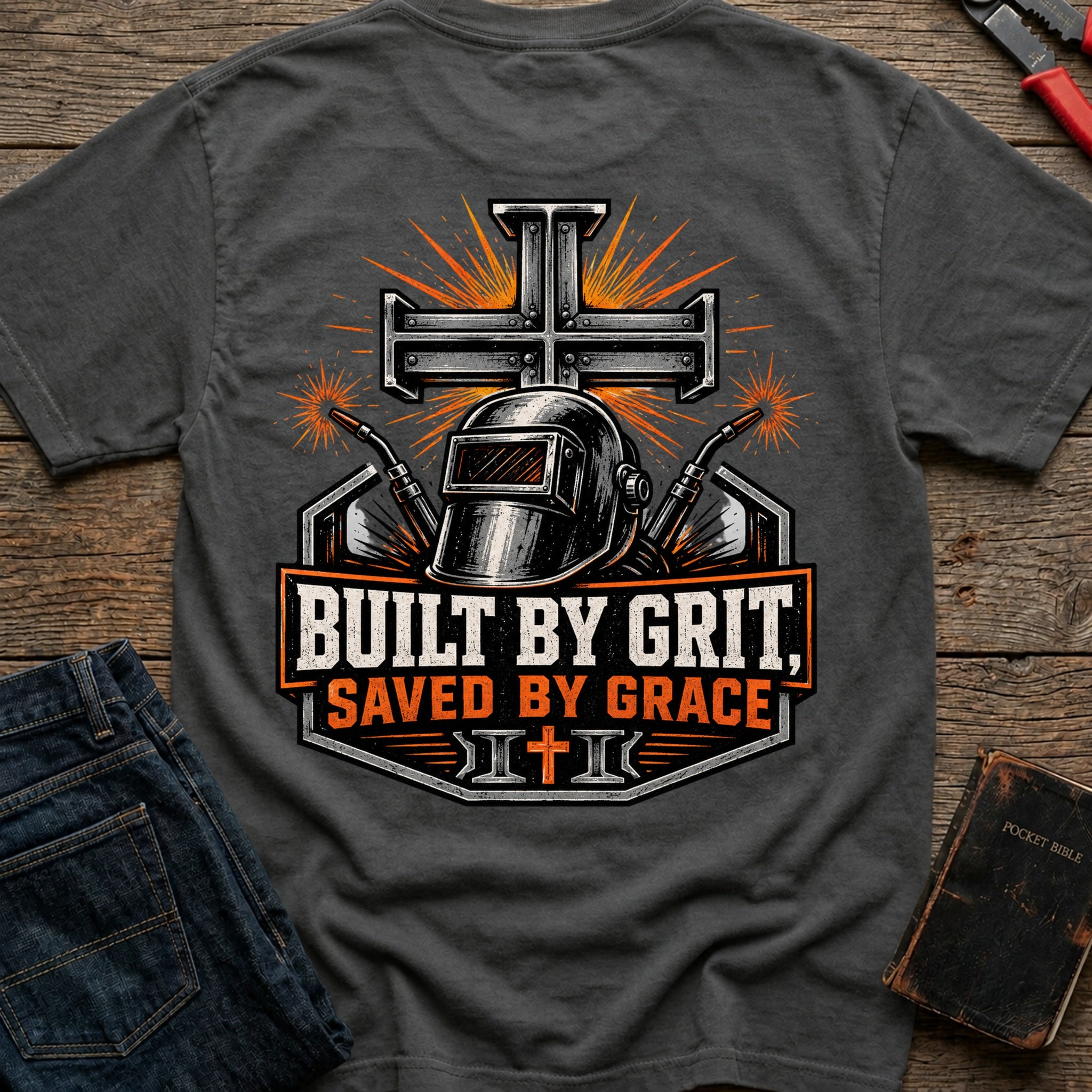 CrossGritOS|asset=81|template=1|color=Pepper|view=back|file=Built-By-Grit-Saved-By-Faith-T-Shirt-6a4fe17dd14261016404fb5f-printify-art-1-2_Pepper_back_template-1.jpg