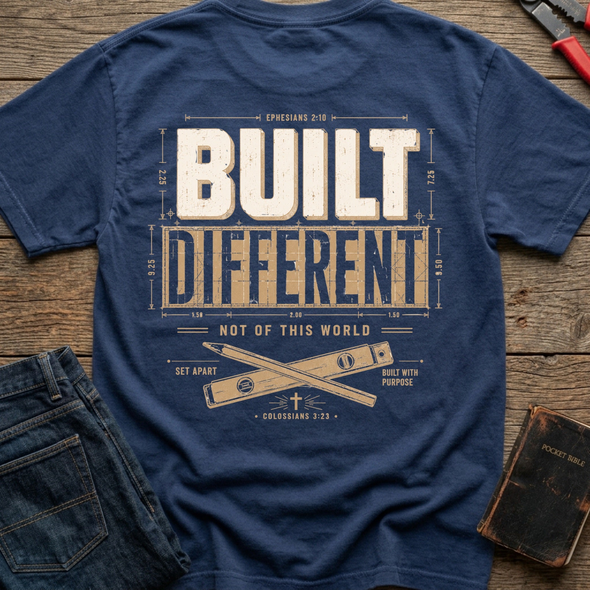 CrossGritOS|asset=15|template=2|color=Navy|view=back|file=Built-Different-T-Shirt-6a580803236709fd440efe37-printify-art-1-2_Navy_back_template-2.jpg
