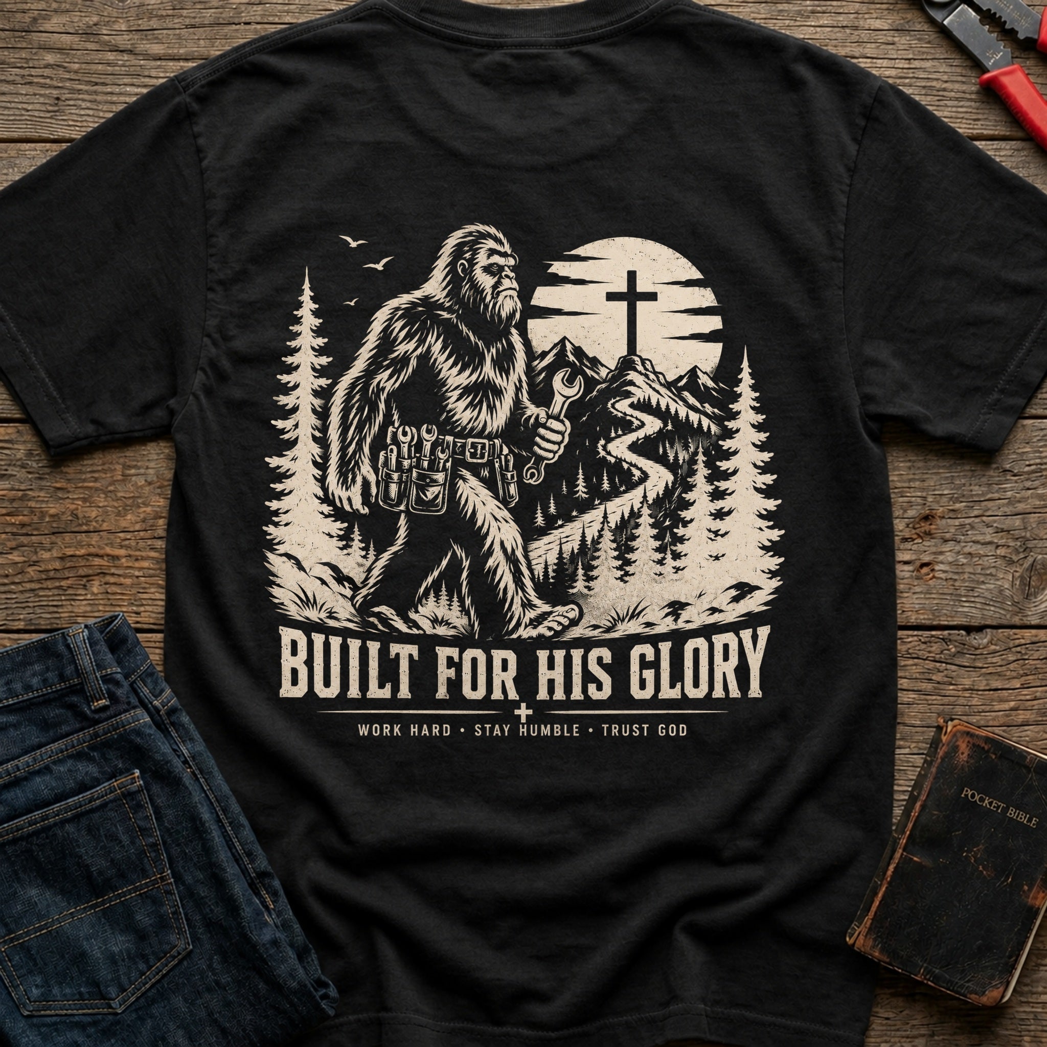 CrossGritOS|asset=84|template=4|color=Black|view=back|file=Built-For-His-Glory-Bigfoot-T-Shirt-6a4d3d933fcdce69cd0adb77-printify-art-1-2_Black_back_template-4.jpg