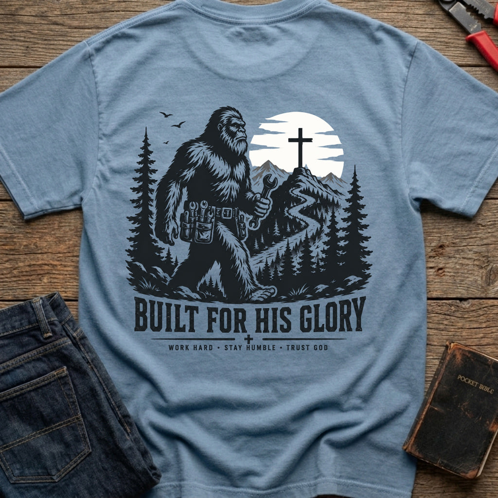 CrossGritOS|asset=84|template=6|color=Blue Jean|view=back|file=Built-For-His-Glory-Bigfoot-T-Shirt-6a4d3d933fcdce69cd0adb77-printify-art-2-2_Blue-Jean_back_template-6.jpg
