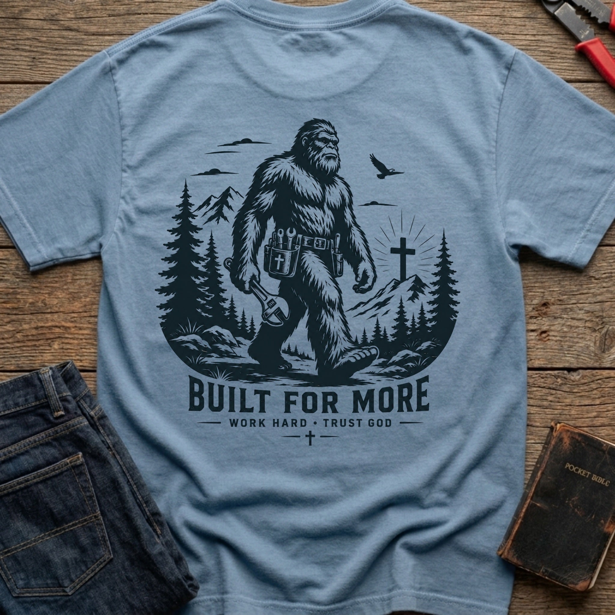 CrossGritOS|asset=85|template=6|color=Blue Jean|view=back|file=Built-For-More-Bigfoot-T-Shirt-6a4d3d203fcdce69cd0adb46-printify-art-2-2_Blue-Jean_back_template-6.jpg