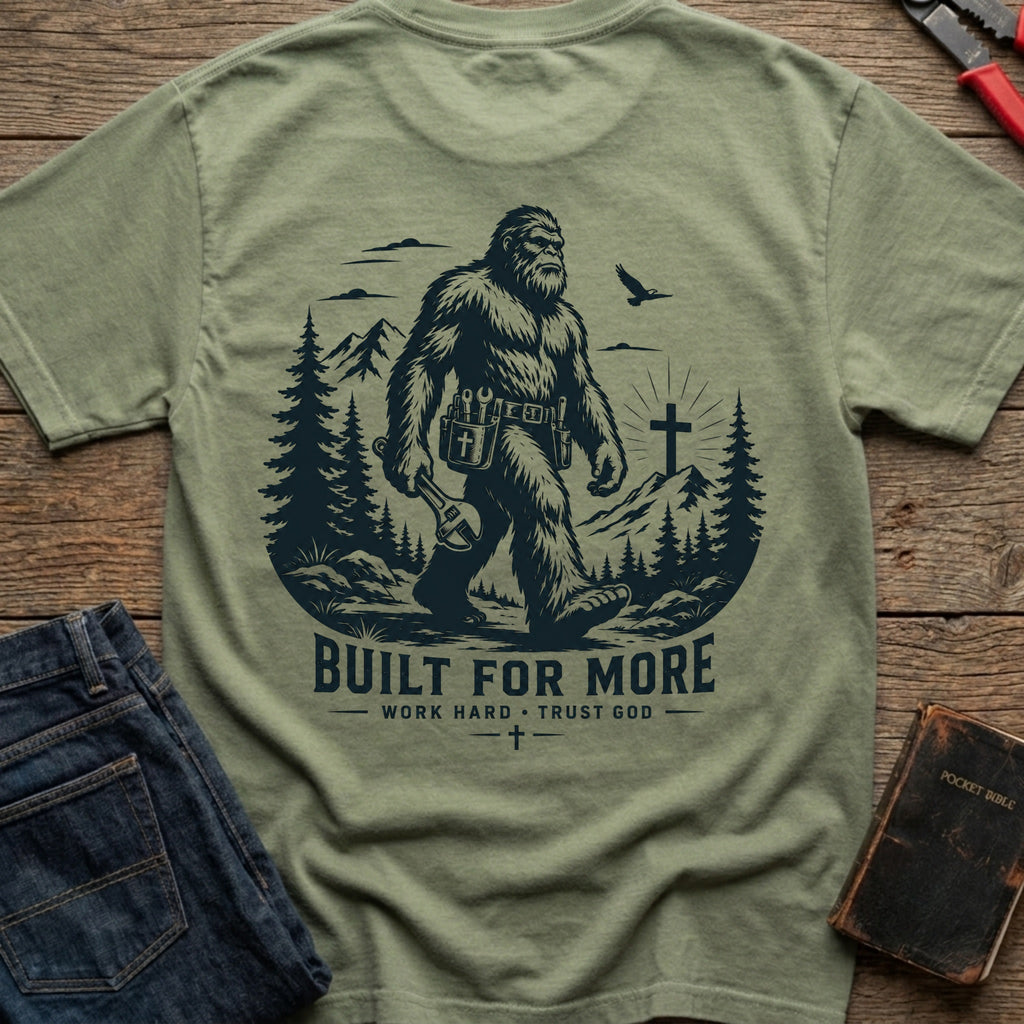 CrossGritOS|asset=85|template=5|color=Moss|view=back|file=Built-For-More-Bigfoot-T-Shirt-6a4d3d203fcdce69cd0adb46-printify-art-2-2_Moss_back_template-5.jpg