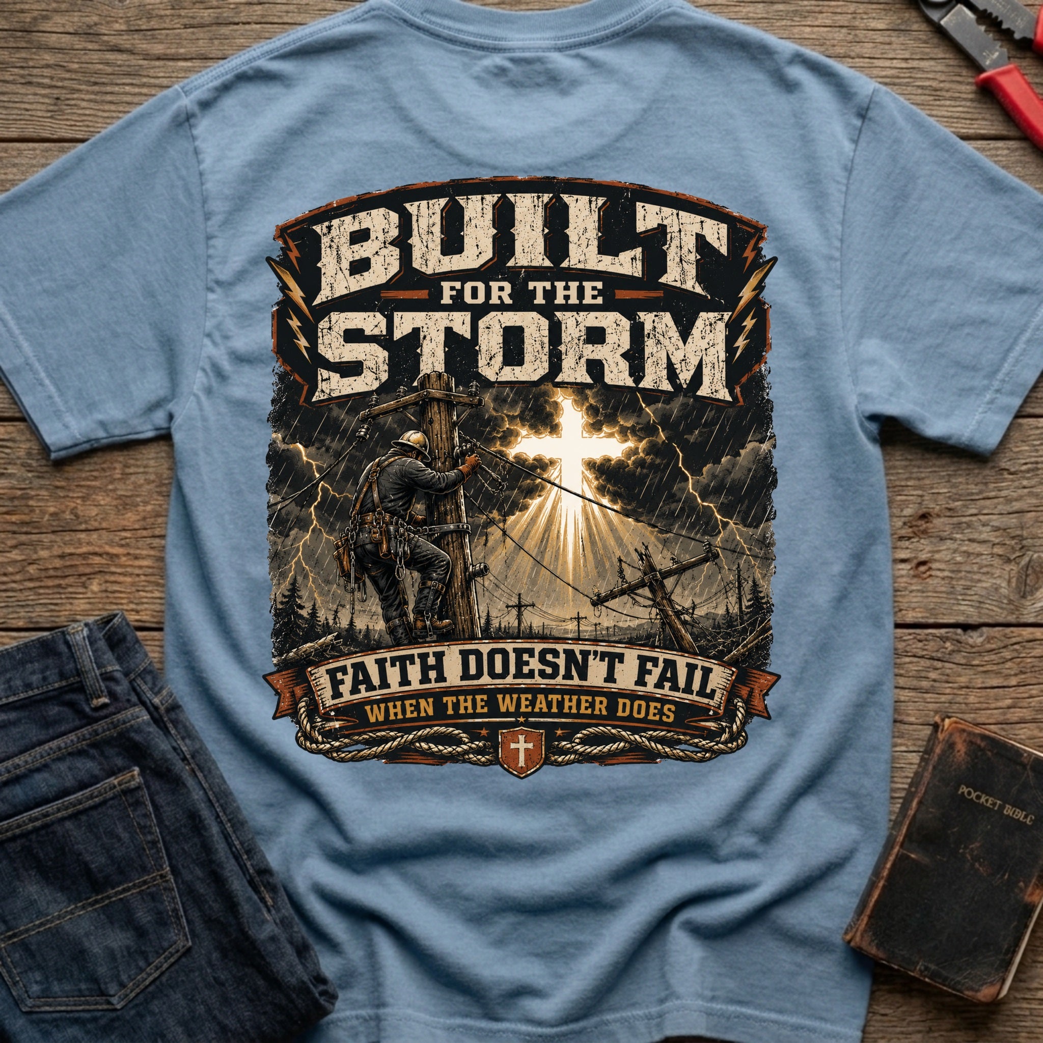 CrossGritOS|asset=53|template=6|color=Blue Jean|view=back|file=Built-For-The-Storm-T-Shirt-6a553608dea358be2a00c257-printify-art-1-2_Blue-Jean_back_template-6.jpg