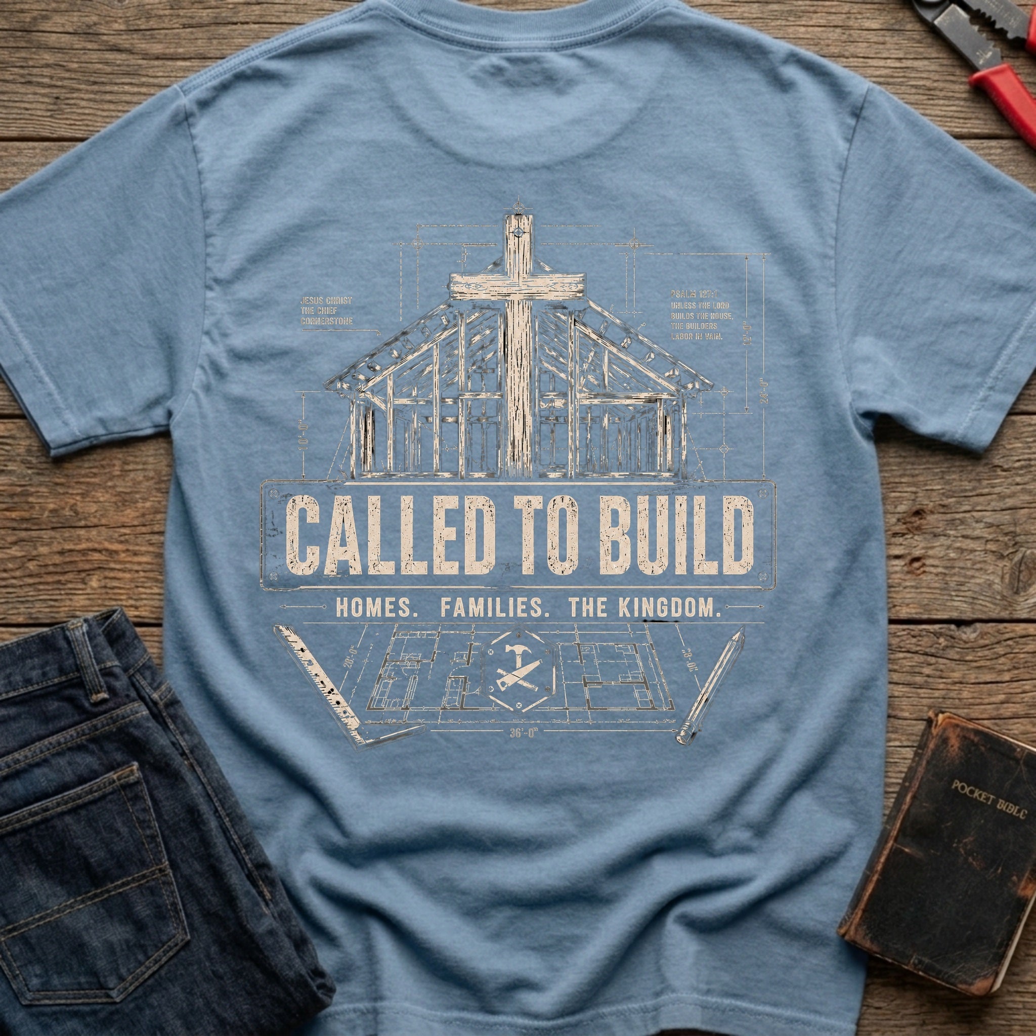CrossGritOS|asset=14|template=6|color=Blue Jean|view=back|file=Called-To-Build-T-Shirt-6a58086a236709fd440efe5e-printify-art-1-2_Blue-Jean_back_template-6.jpg