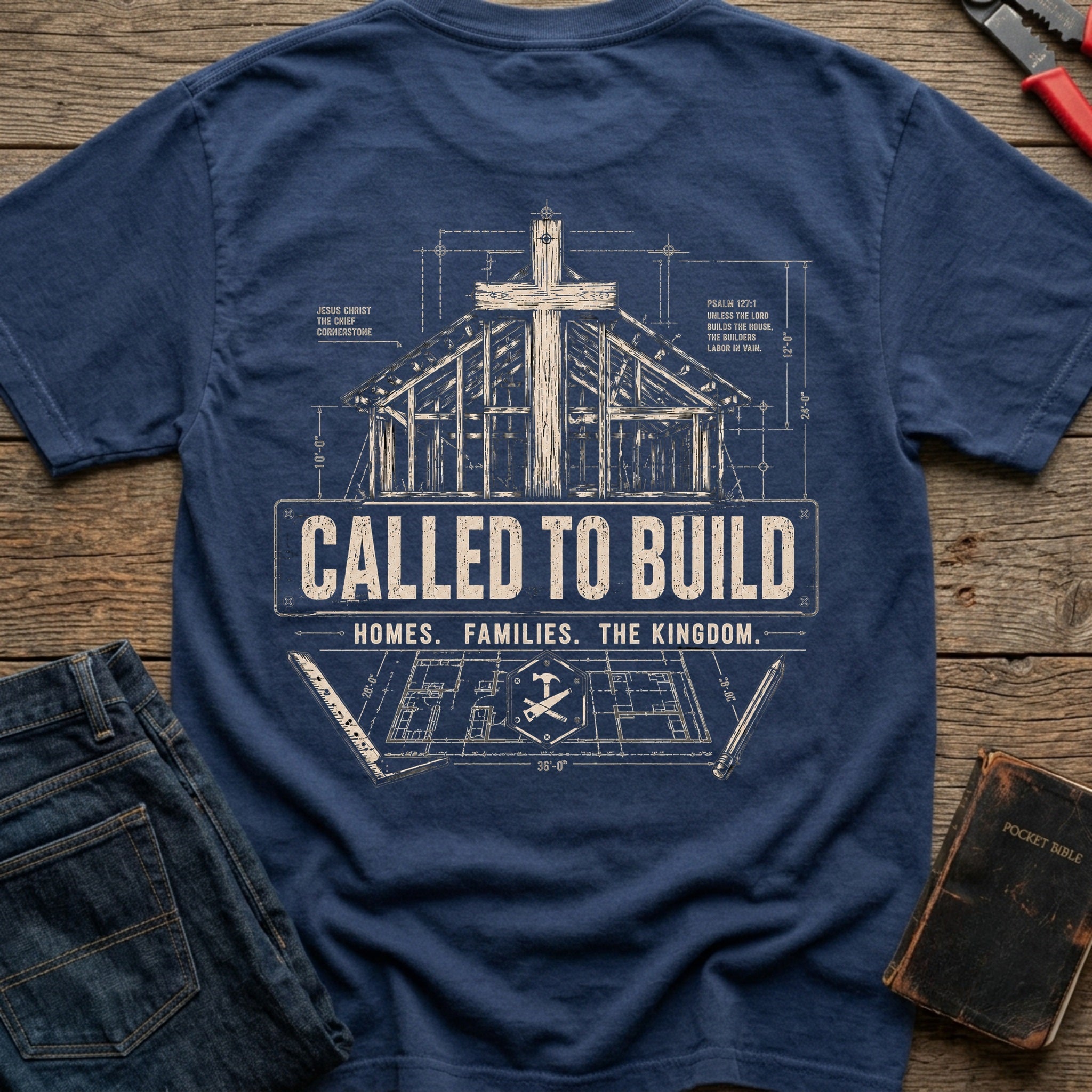 CrossGritOS|asset=14|template=2|color=Navy|view=back|file=Called-To-Build-T-Shirt-6a58086a236709fd440efe5e-printify-art-1-2_Navy_back_template-2.jpg