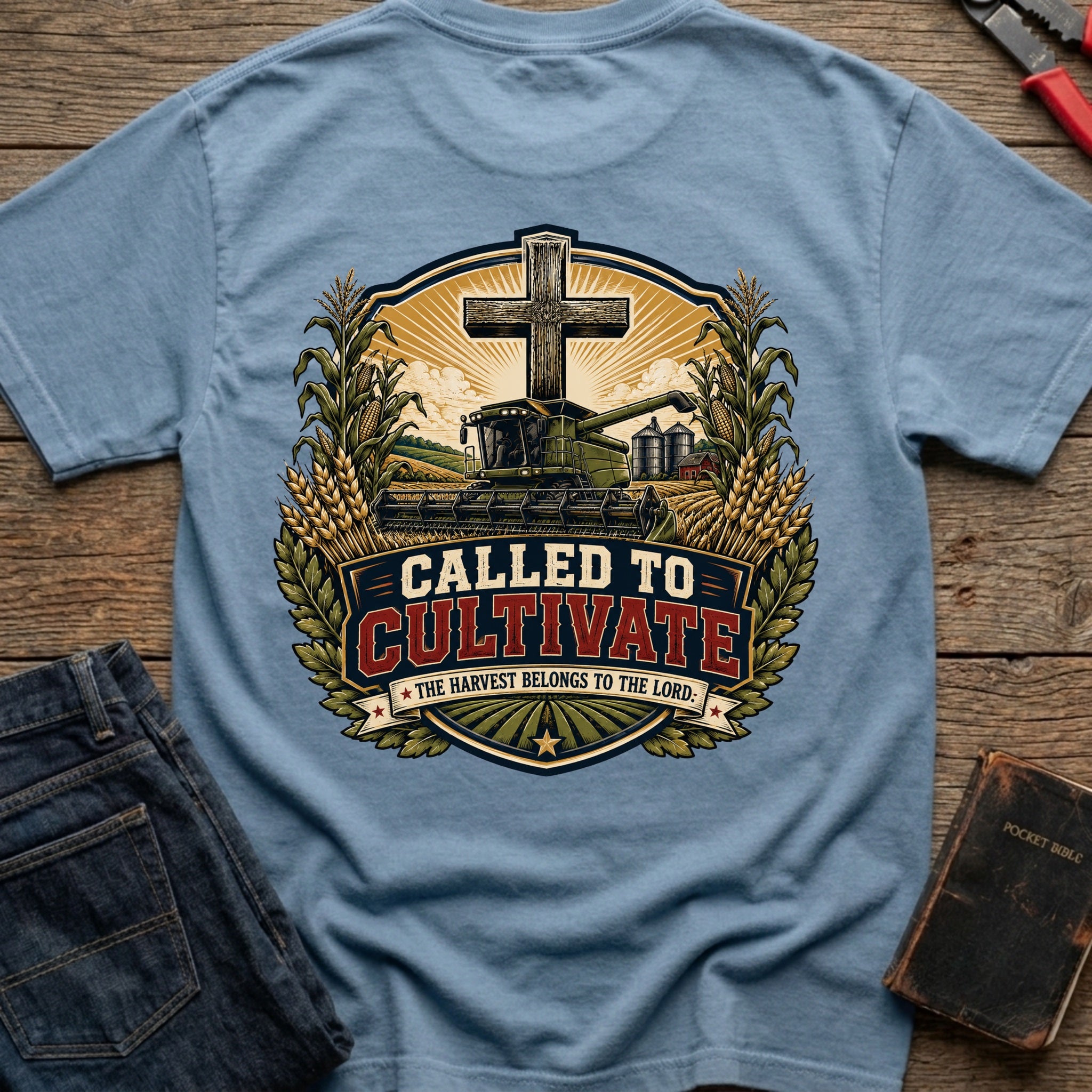 CrossGritOS|asset=67|template=6|color=Blue Jean|view=back|file=Called-To-Cultivate-T-Shirt-6a4ffe3c6dfed496800ad222-printify-art-1-2_Blue-Jean_back_template-6.jpg