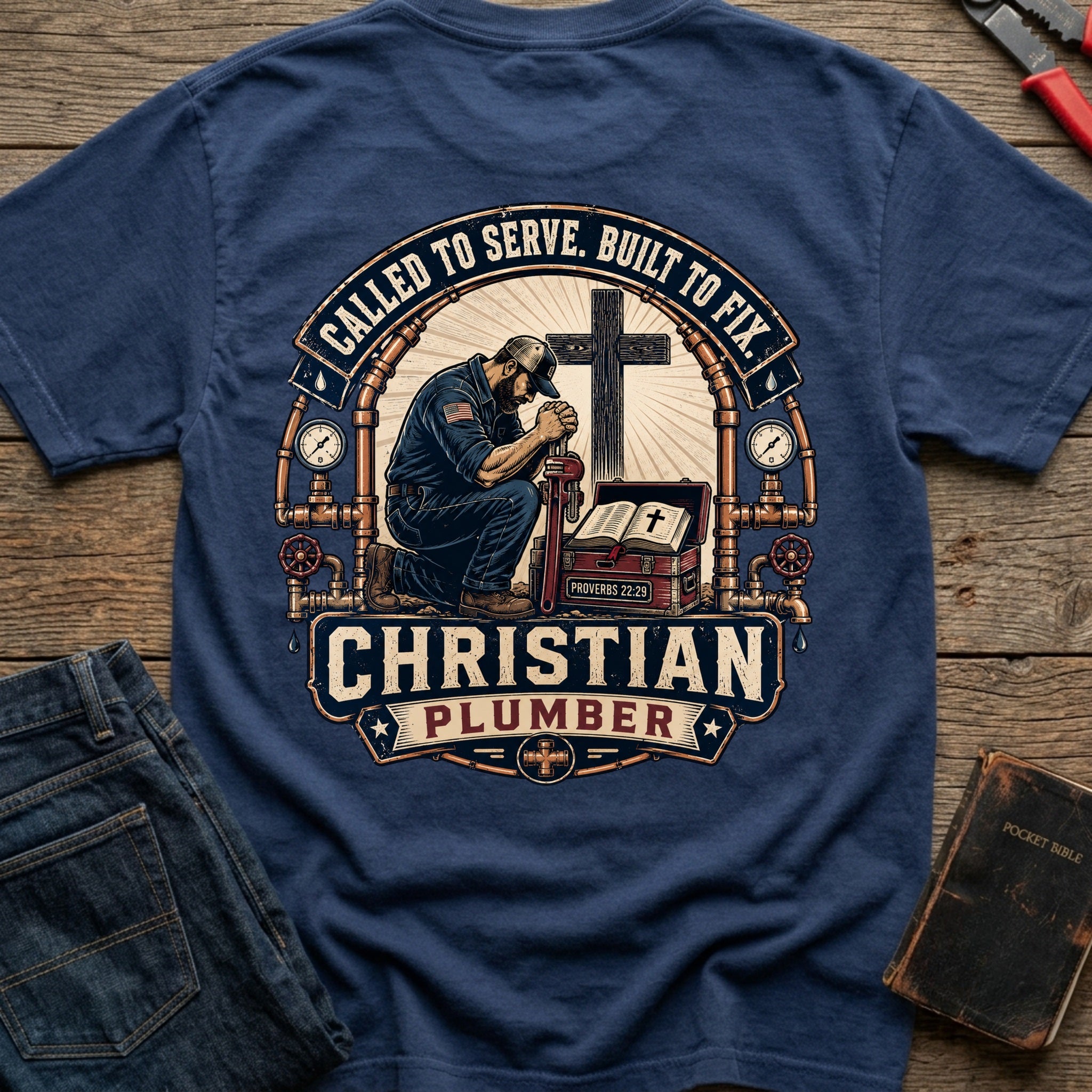 CrossGritOS|asset=34|template=2|color=Navy|view=back|file=Called-To-Serve-Built-To-Fix-T-Shirt-6a56b5116cf8f1f829039ae6-printify-art-1-2_Navy_back_template-2.jpg