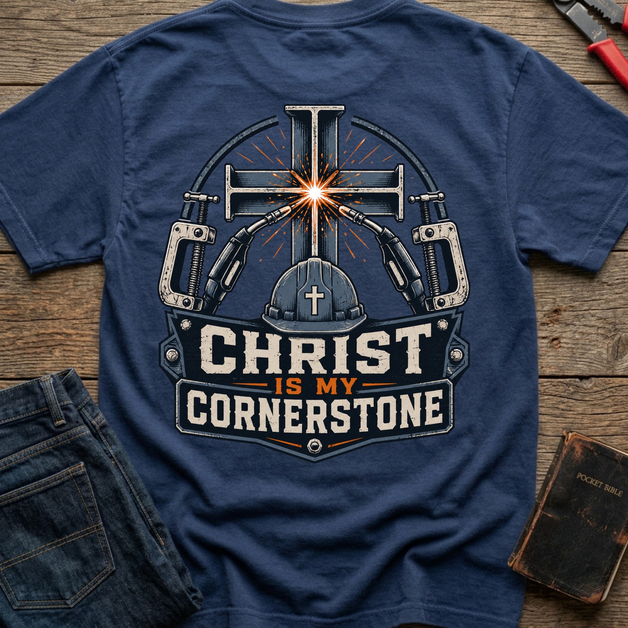 CrossGritOS|asset=79|template=2|color=Navy|view=back|file=Christ-is-My-Cornerstone-6a4fe266ace68f4de50c5847-printify-art-1-2_Navy_back_template-2.jpg