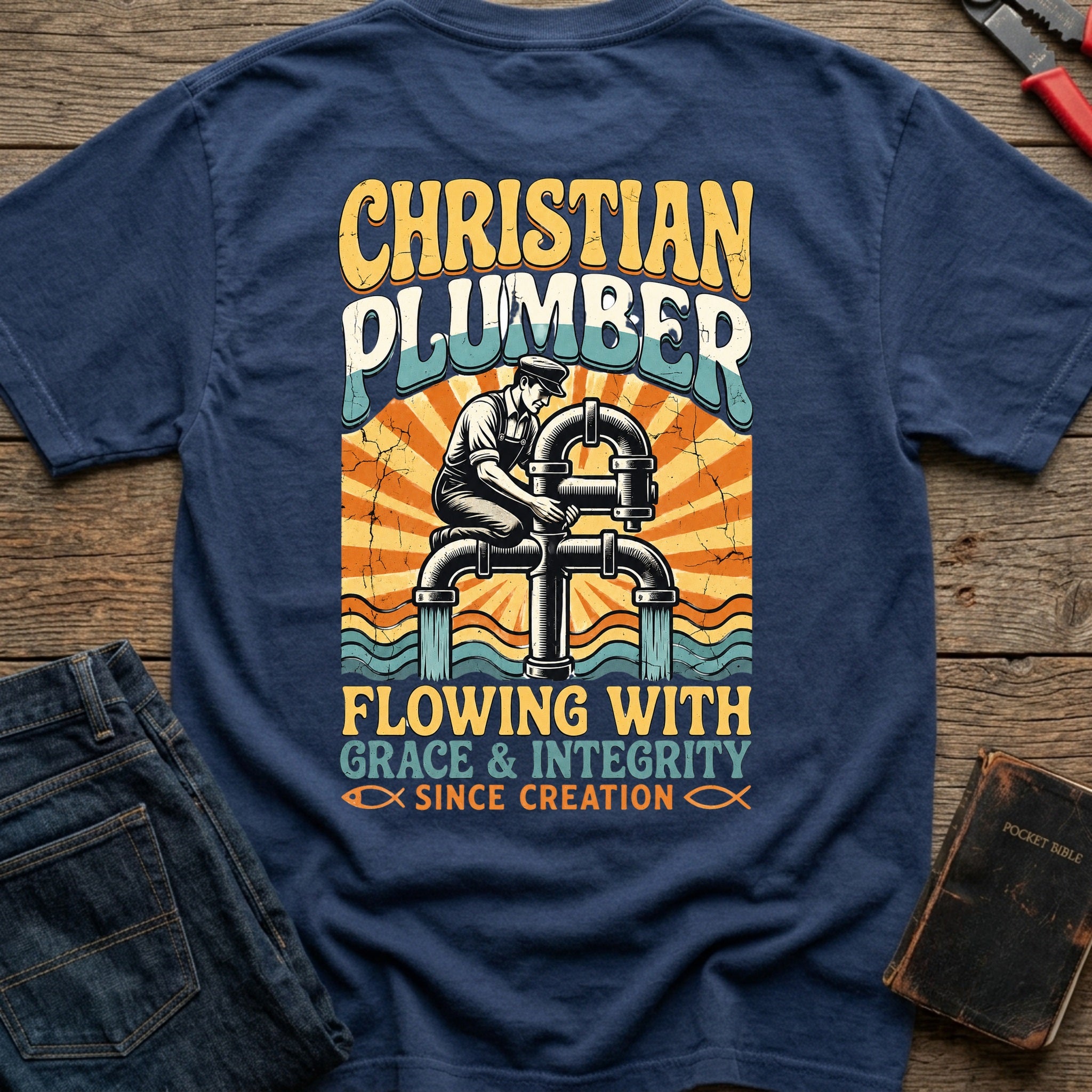CrossGritOS|asset=32|template=2|color=Navy|view=back|file=Christian-Plumber-T-Shirt-6a56b5d8b7b40dcd7101a9b9-printify-art-1-2_Navy_back_template-2.jpg