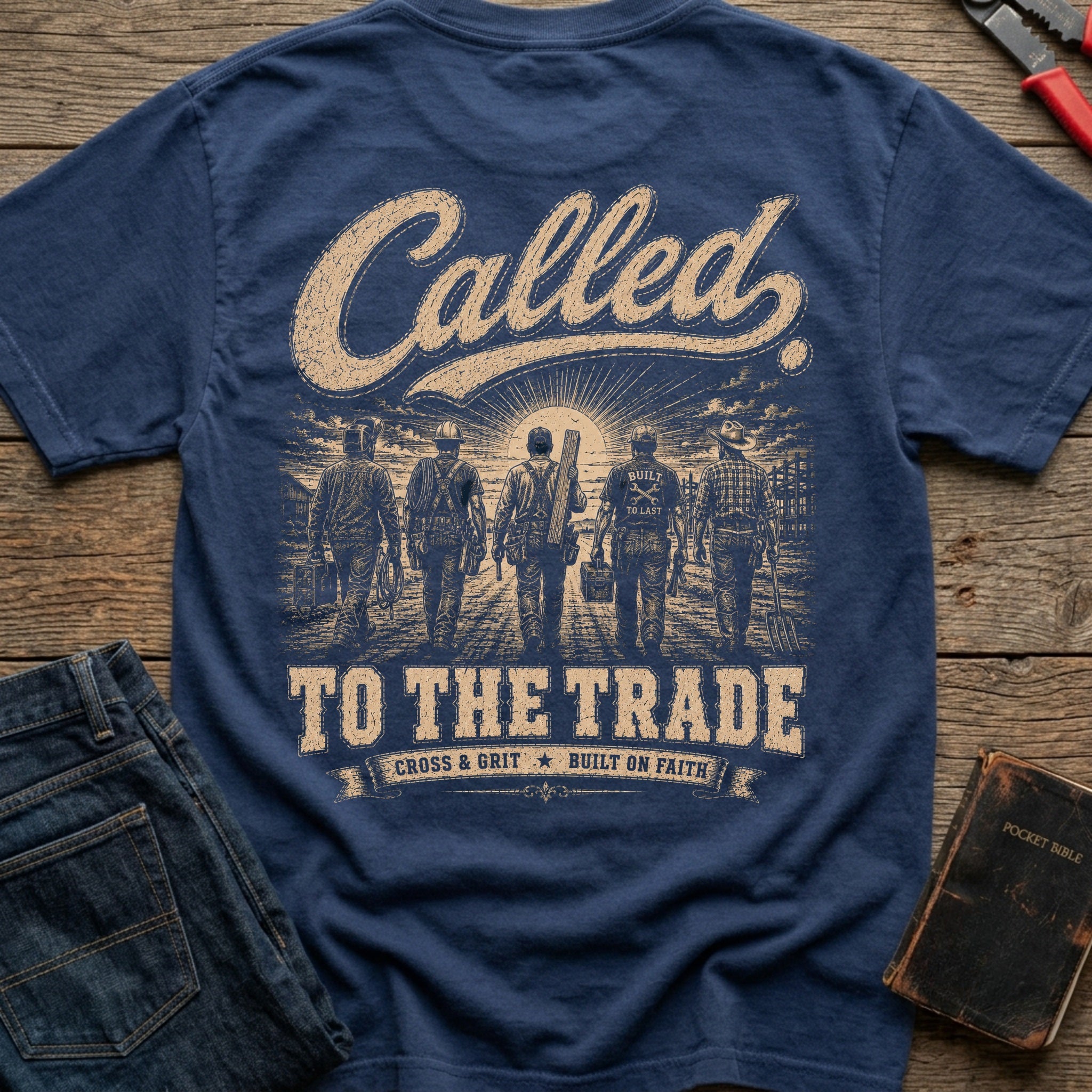 CrossGritOS|asset=20|template=2|color=Navy|view=back|file=Cross-Grit-Called-To-The-Trade-T-Shirt-6a57d14cbb4265160f0786db-printify-art-2-2_Navy_back_template-2.jpg