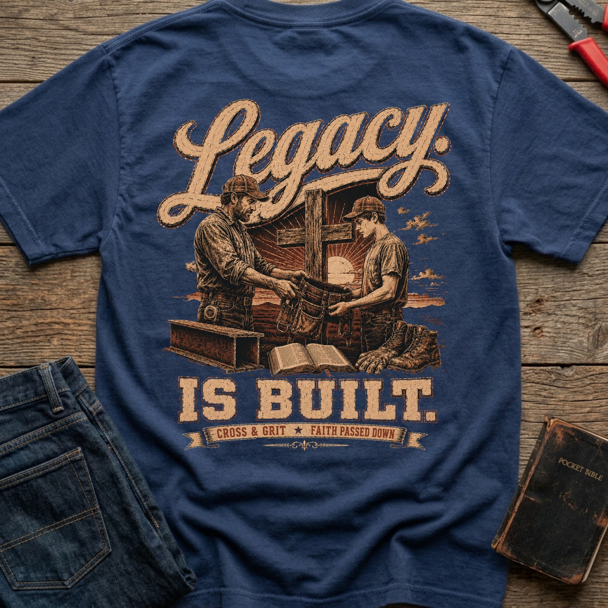 CrossGritOS|asset=19|template=2|color=Navy|view=back|file=Cross-Grit-Legacy-is-Built-T-Shirt-6a57d204bb4265160f0787ca-printify-art-1-2_Navy_back_template-2.jpg