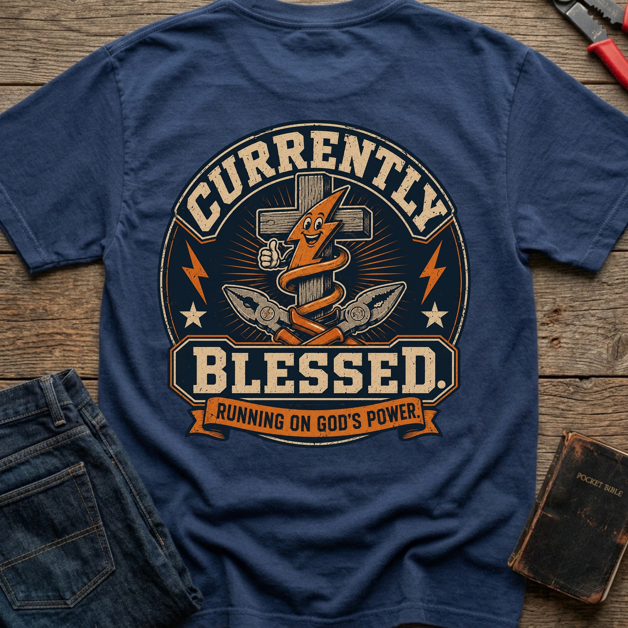 CrossGritOS|asset=107|template=2|color=Navy|view=back|file=Currently-Blessed---T-Shirt-6a4d2fb31615977f250189e7-printify-art-1-2_Navy_back_template-2.jpg