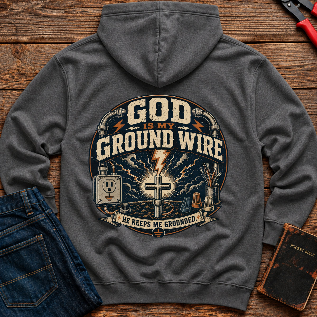 God Is My Ground Wire Hoodie