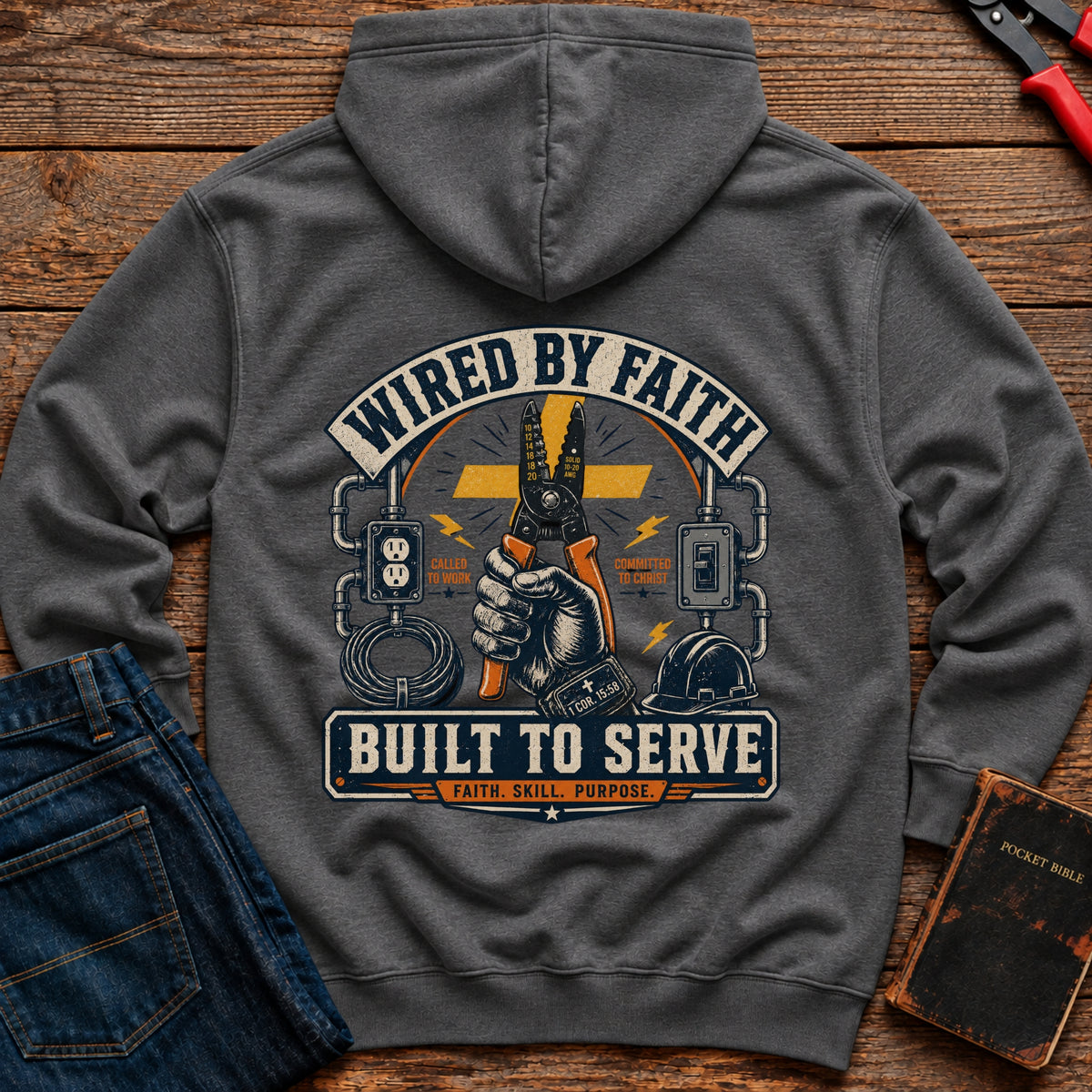 Wired By Faith Hoodie