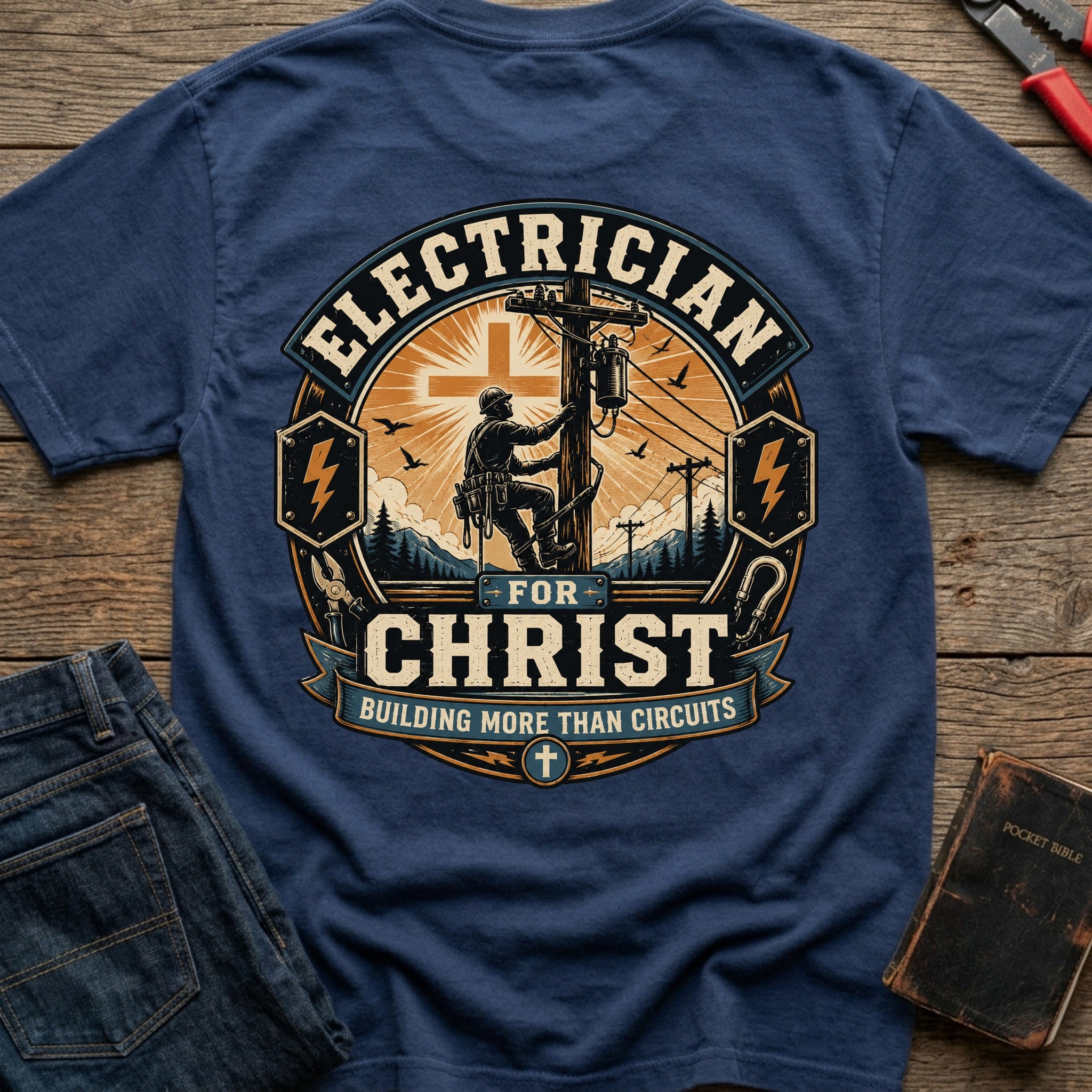 CrossGritOS|asset=52|template=2|color=Navy|view=back|file=Electrician-for-Christ-T-Shirt-6a553726566692467d038d83-printify-art-1-2_Navy_back_template-2.jpg