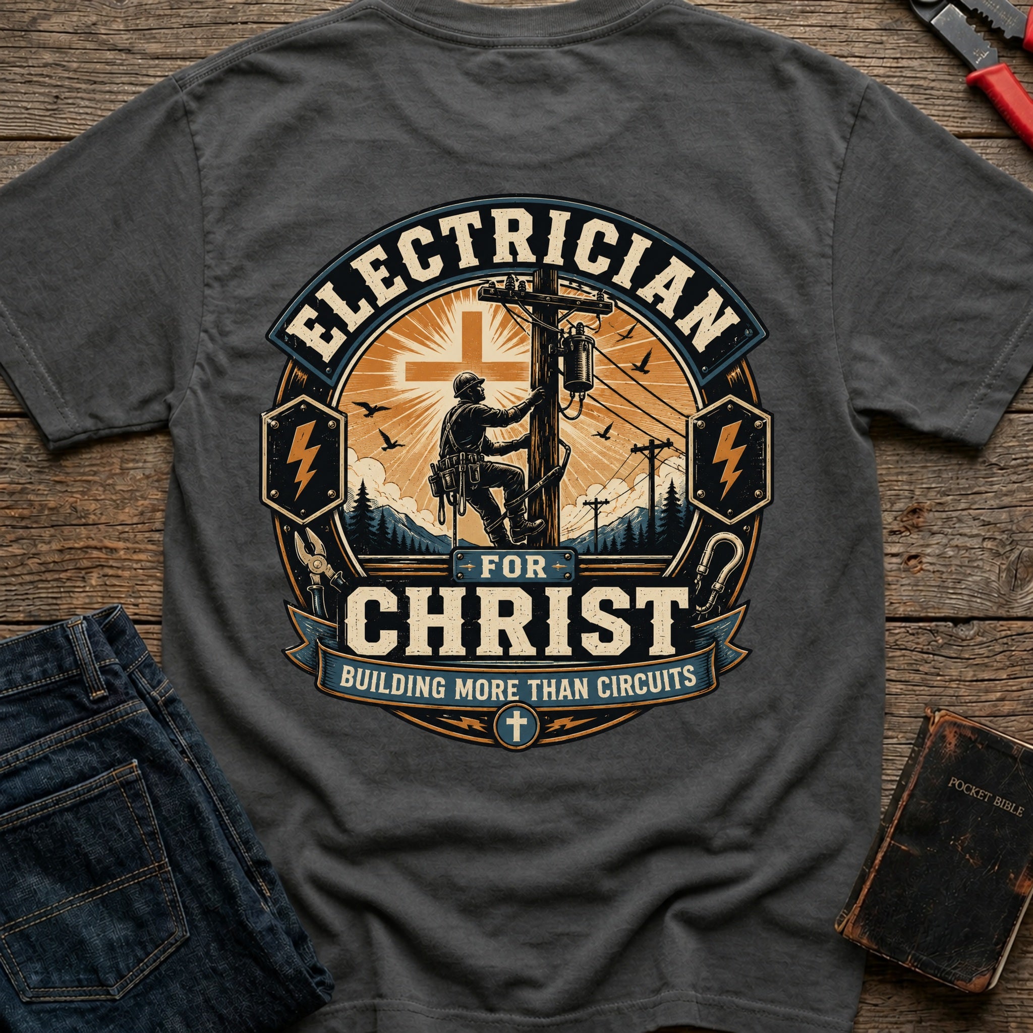 CrossGritOS|asset=52|template=1|color=Pepper|view=back|file=Electrician-for-Christ-T-Shirt-6a553726566692467d038d83-printify-art-1-2_Pepper_back_template-1.jpg