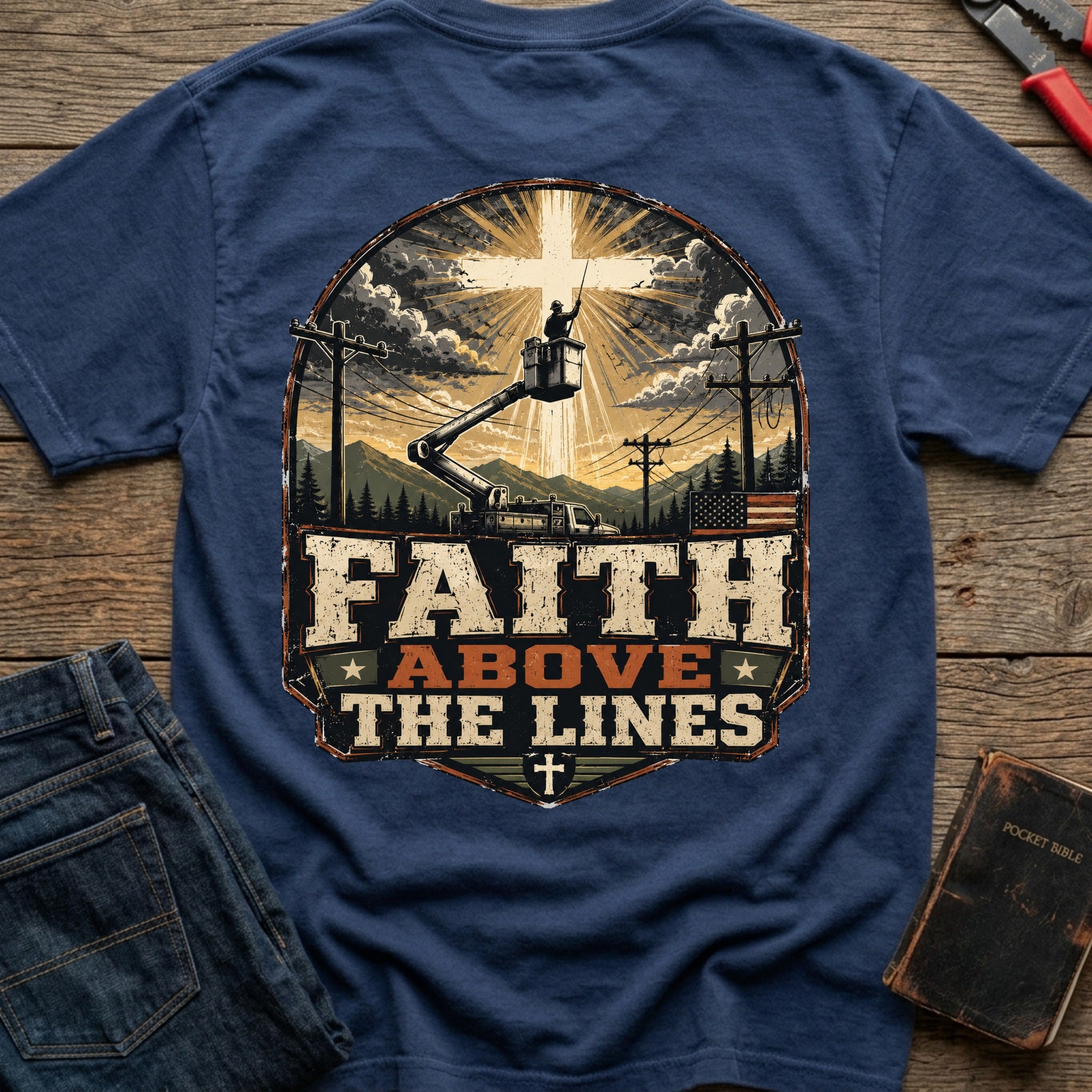 CrossGritOS|asset=51|template=2|color=Navy|view=back|file=Faith-Above-The-Lines-T-Shirt-6a553813dea358be2a00c42d-printify-art-1-2_Navy_back_template-2.jpg