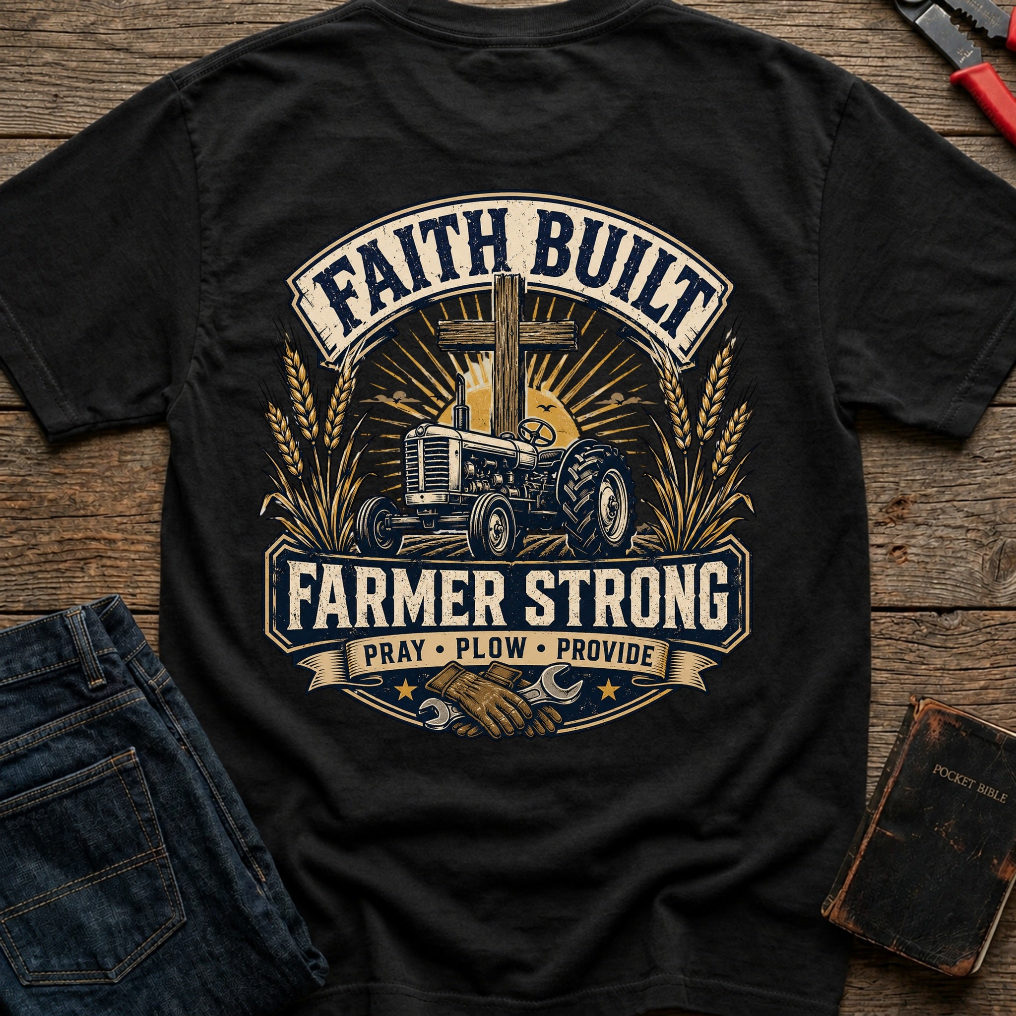 CrossGritOS|asset=66|template=4|color=Black|view=back|file=Faith-Built-Farmer-T-Shirt-6a4ffe95d2a1244bc1074d15-printify-art-1-2_Black_back_template-4.jpg