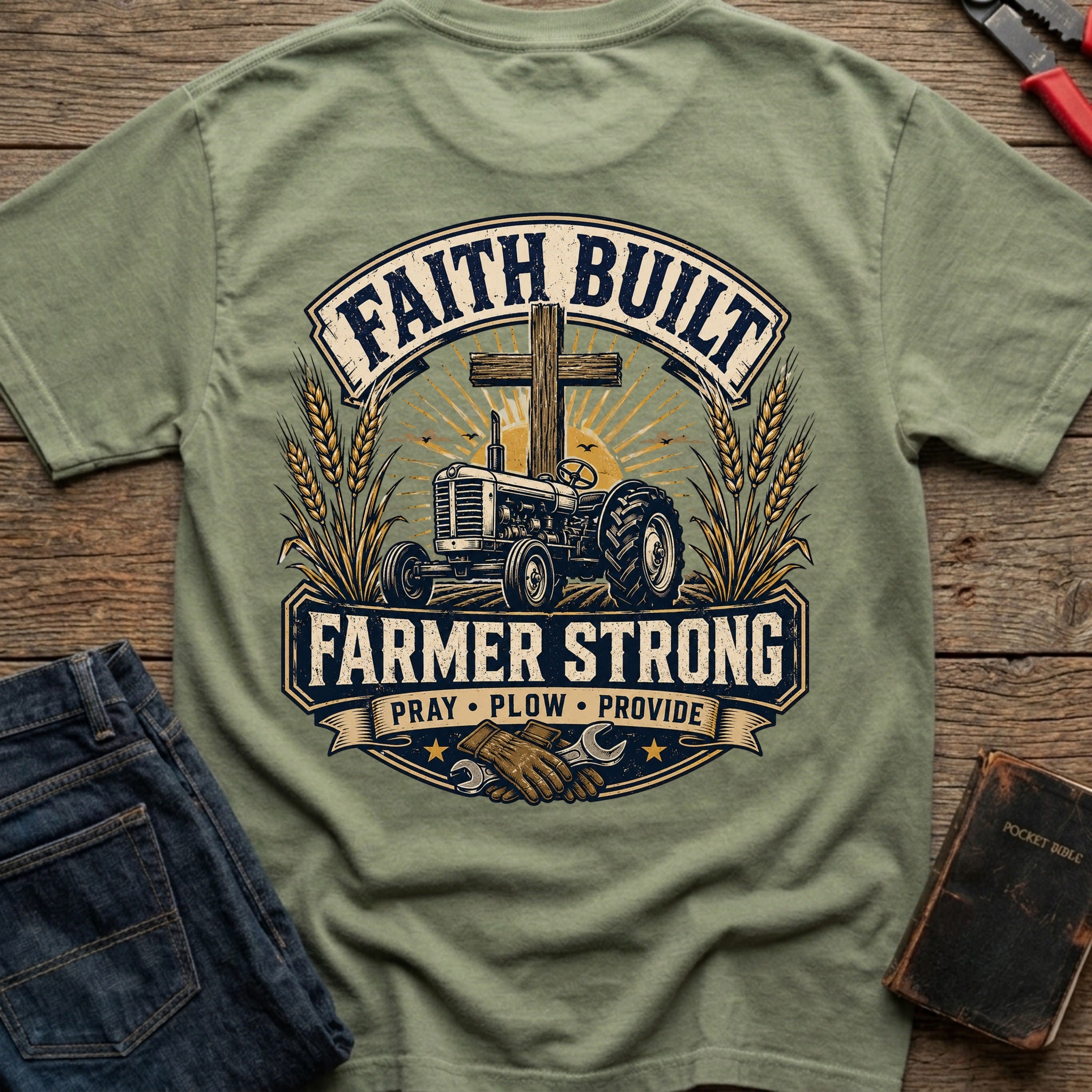 CrossGritOS|asset=66|template=5|color=Moss|view=back|file=Faith-Built-Farmer-T-Shirt-6a4ffe95d2a1244bc1074d15-printify-art-1-2_Moss_back_template-5.jpg