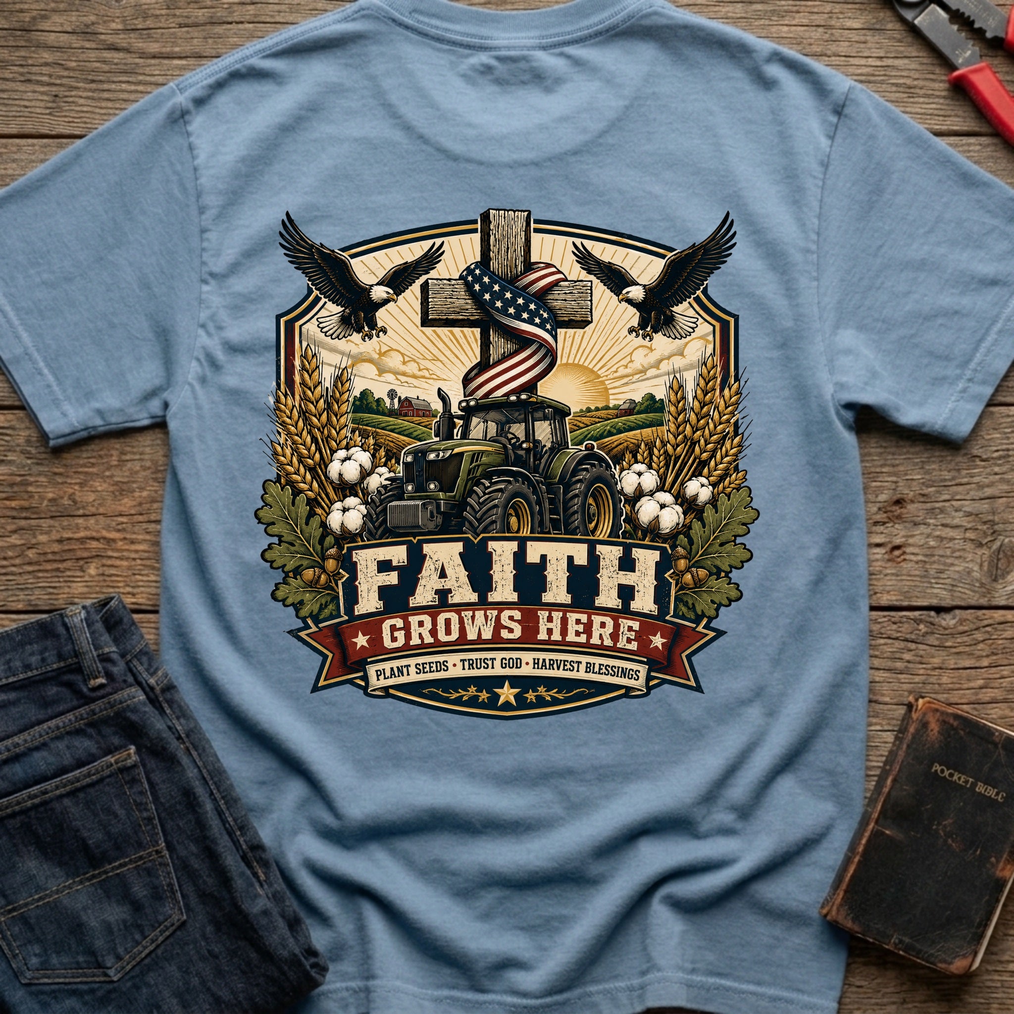 CrossGritOS|asset=65|template=6|color=Blue Jean|view=back|file=Faith-Grows-Here-T-Shirt-6a4ffee633e834246305db95-printify-art-1-2_Blue-Jean_back_template-6.jpg