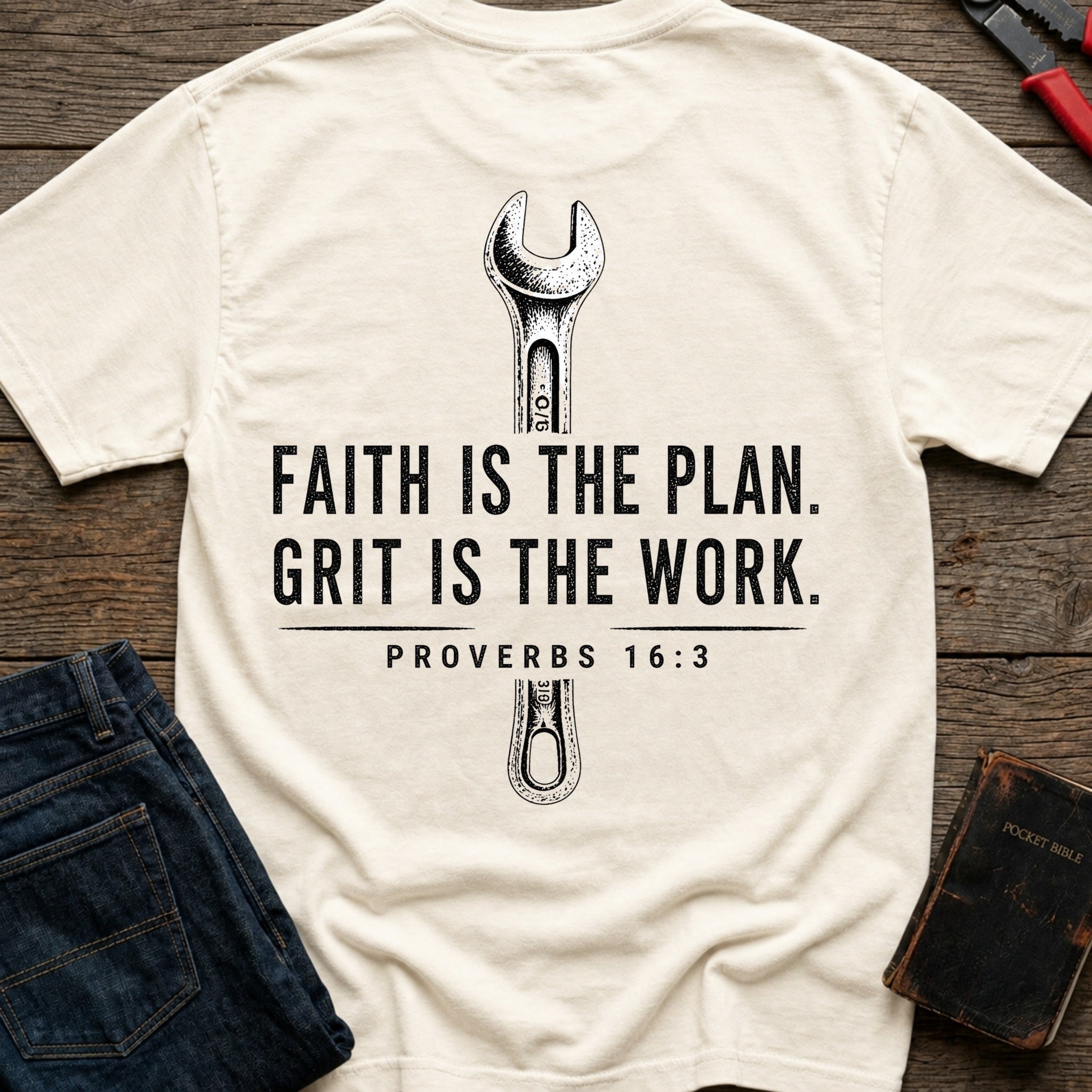 CrossGritOS|asset=40|template=3|color=Ivory|view=back|file=Faith-Is-The-Plan-Grit-Is-The-Work-T-Shirt-6a555f1dbee59db69d0fea11-printify-art-2-2_Ivory_back_template-3.jpg