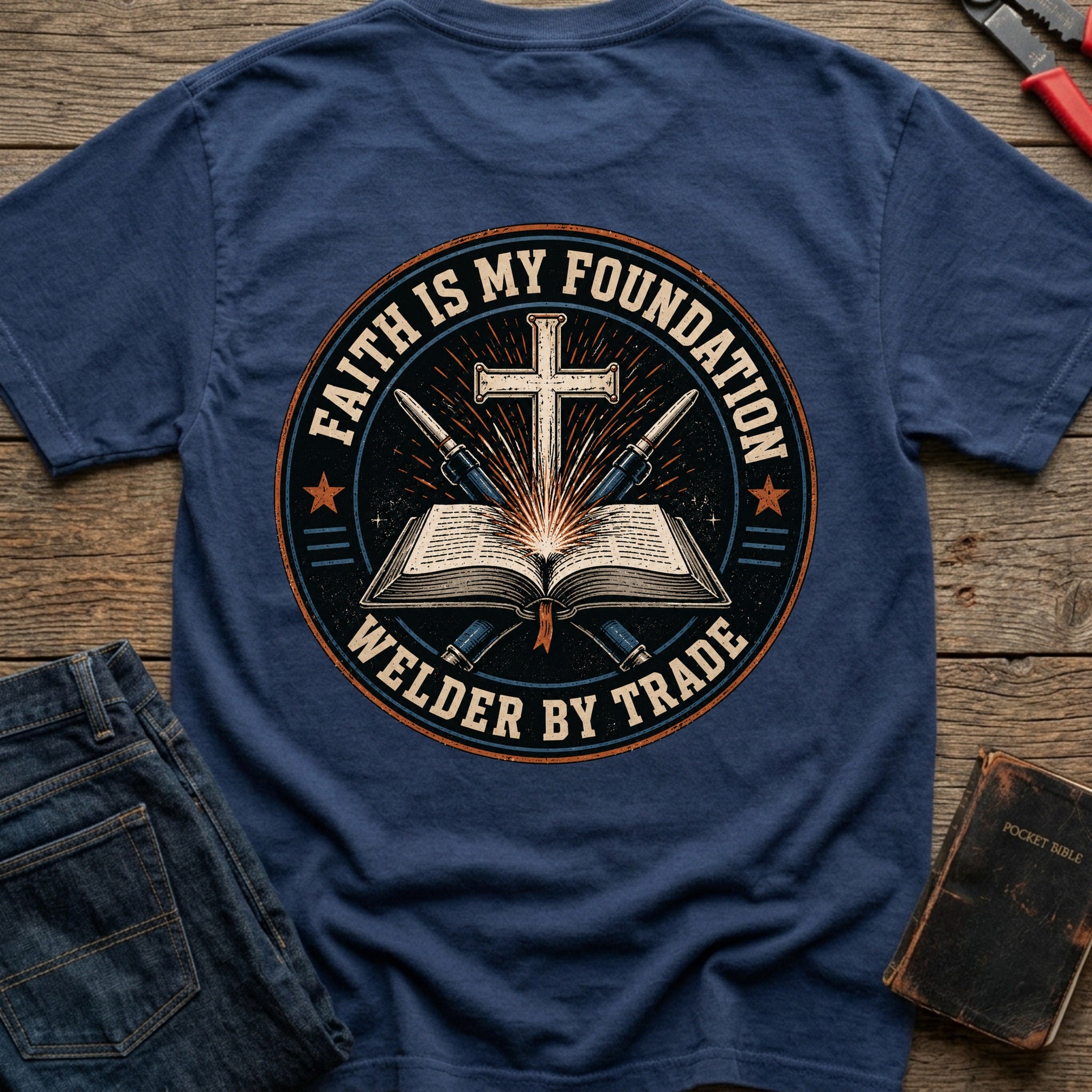 CrossGritOS|asset=77|template=2|color=Navy|view=back|file=Faith-is-My-Foundation-T-Shirt-6a4fe31650450ffbcc0a05ff-printify-art-1-2_Navy_back_template-2.jpg
