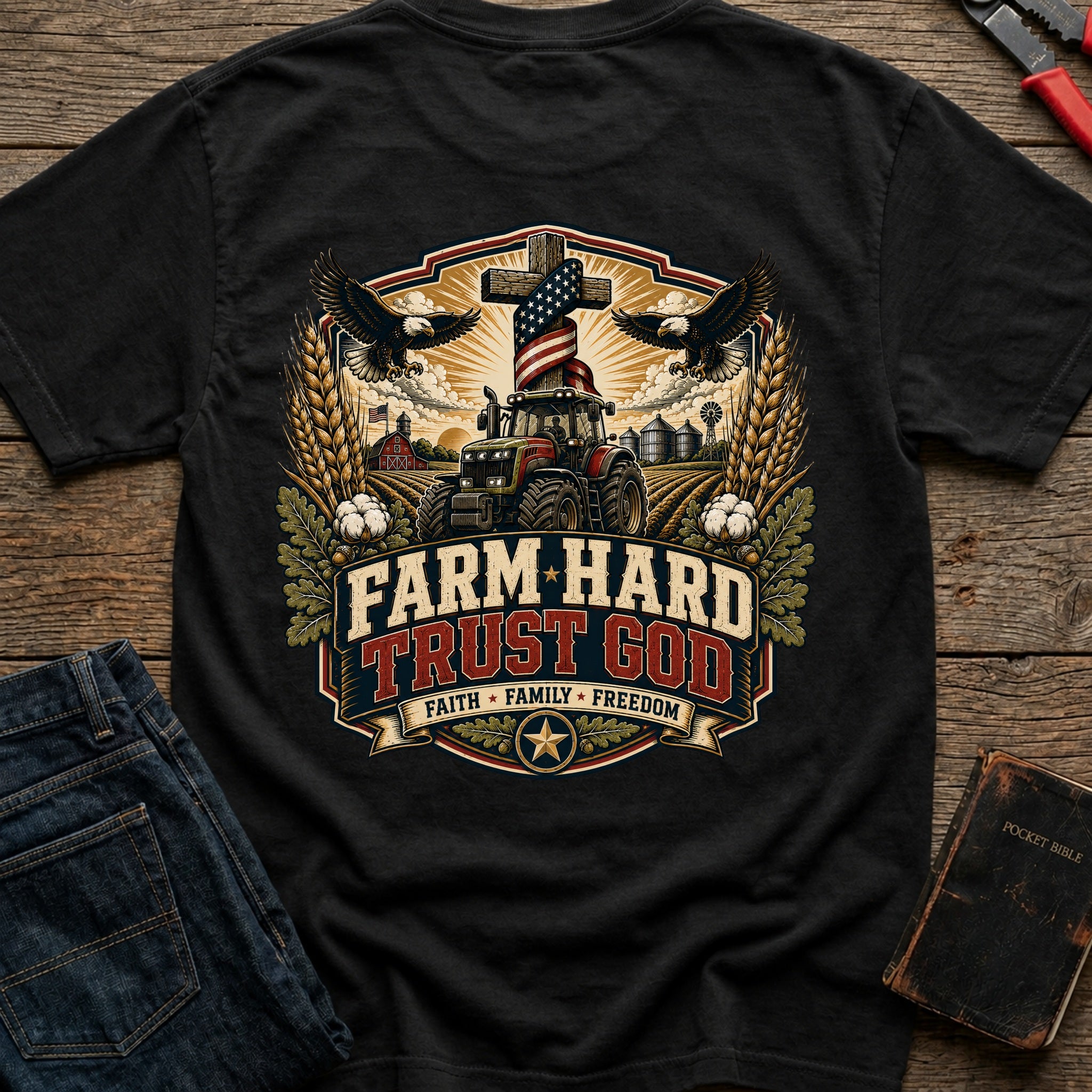 CrossGritOS|asset=63|template=4|color=Black|view=back|file=Farm-Hard-Trust-GOD-T-Shirt-6a4fff8ff904d63eec03d334-printify-art-1-2_Black_back_template-4.jpg