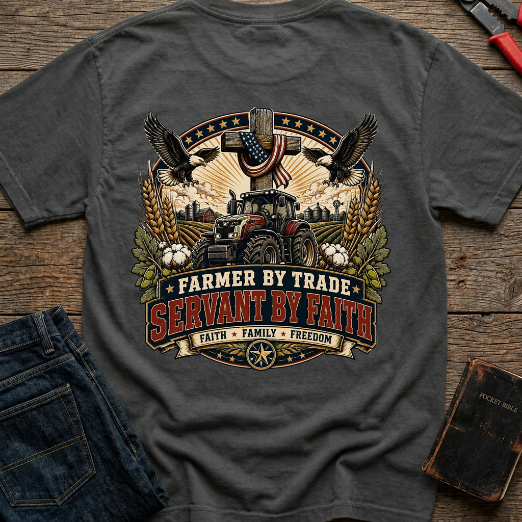 CrossGritOS|asset=62|template=1|color=Pepper|view=back|file=Farmer-By-Trade-Servant-By-Faith-T-Shirt-6a4fffedf2038250b80c9cdd-printify-art-1-2_Pepper_back_template-1.jpg