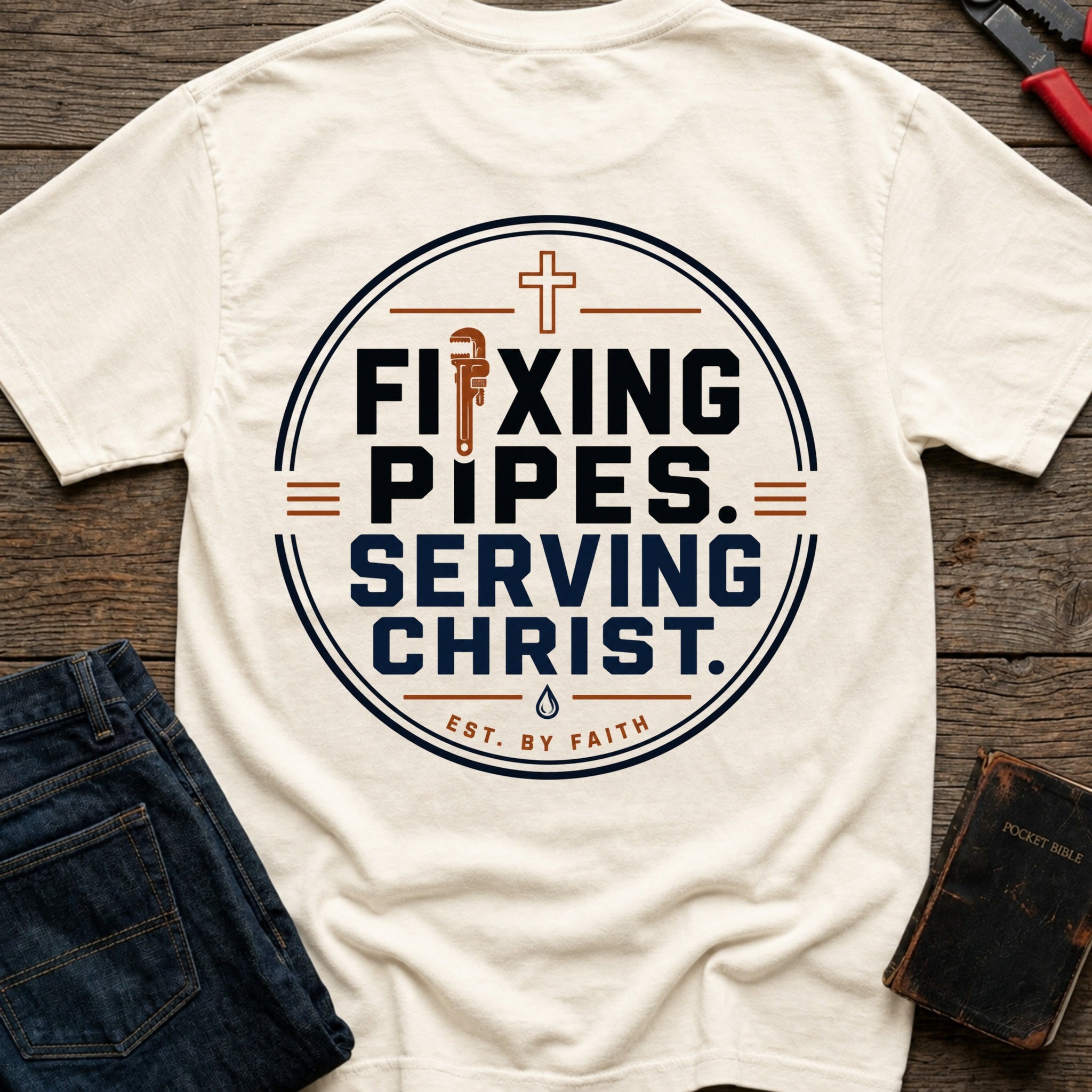 CrossGritOS|asset=26|template=3|color=Ivory|view=back|file=Fixing-Pipes-Serving-Christ-T-Shirt-6a56b7ebb7b40dcd7101abe6-printify-art-1-2_Ivory_back_template-3.jpg