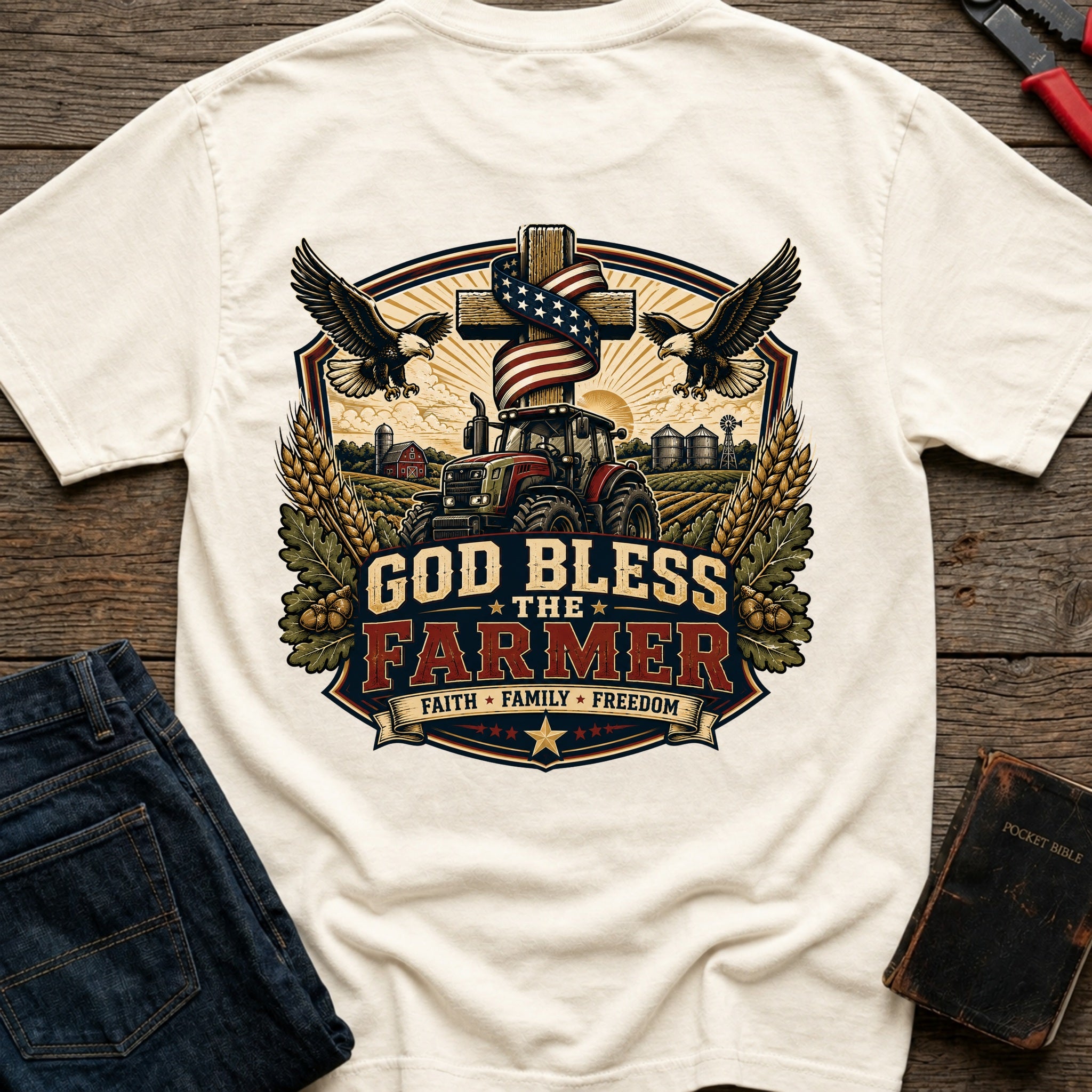 CrossGritOS|asset=61|template=3|color=Ivory|view=back|file=GOD-Bless-The-Farmer-T-Shirt-6a50004f70bf51f5260aaa5d-printify-art-1-2_Ivory_back_template-3.jpg