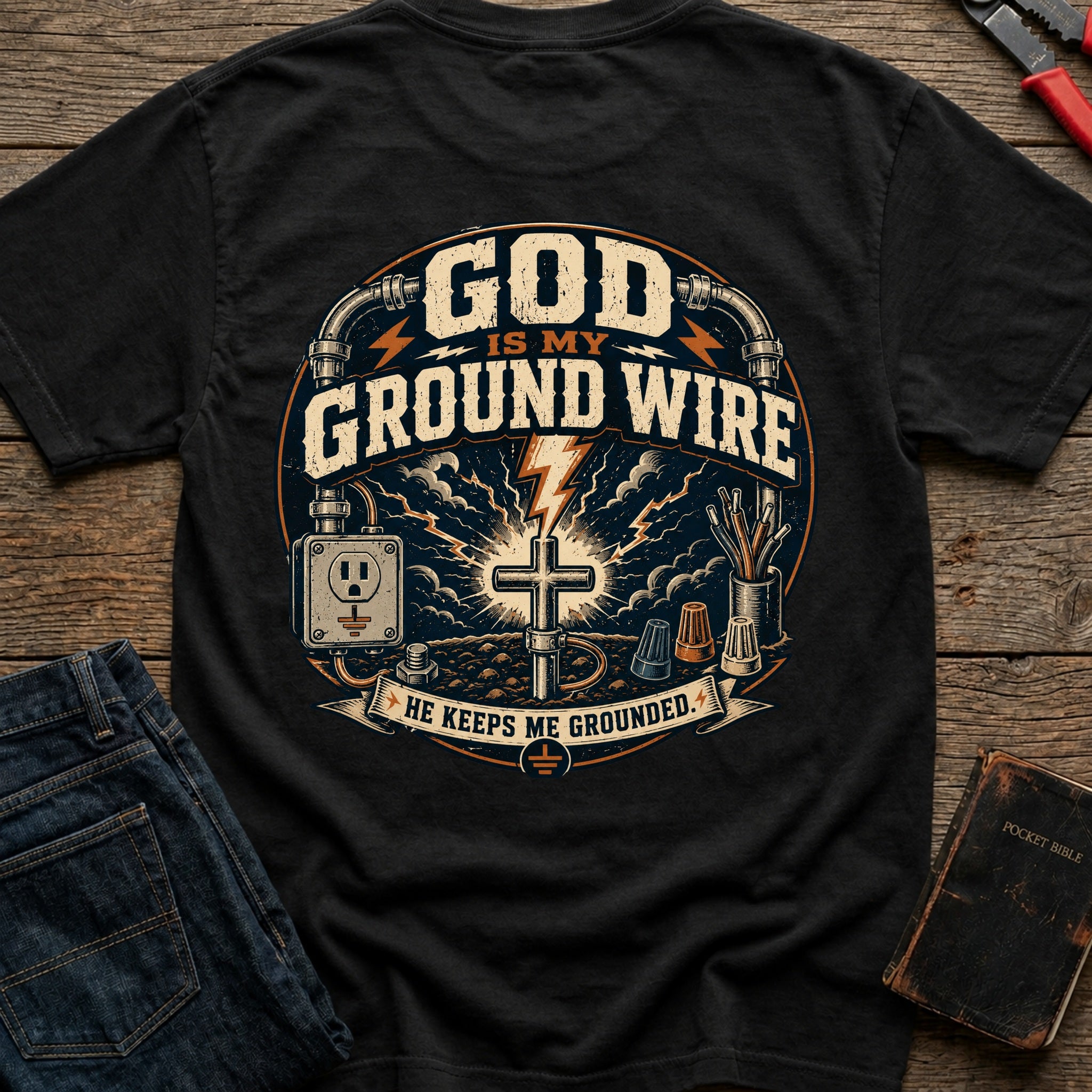 CrossGritOS|asset=105|template=4|color=Black|view=back|file=GOD-Is-My-Ground-Wire-T-shirt-6a4d30f9792210fee9060b66-printify-art-1-2_Black_back_template-4.jpg