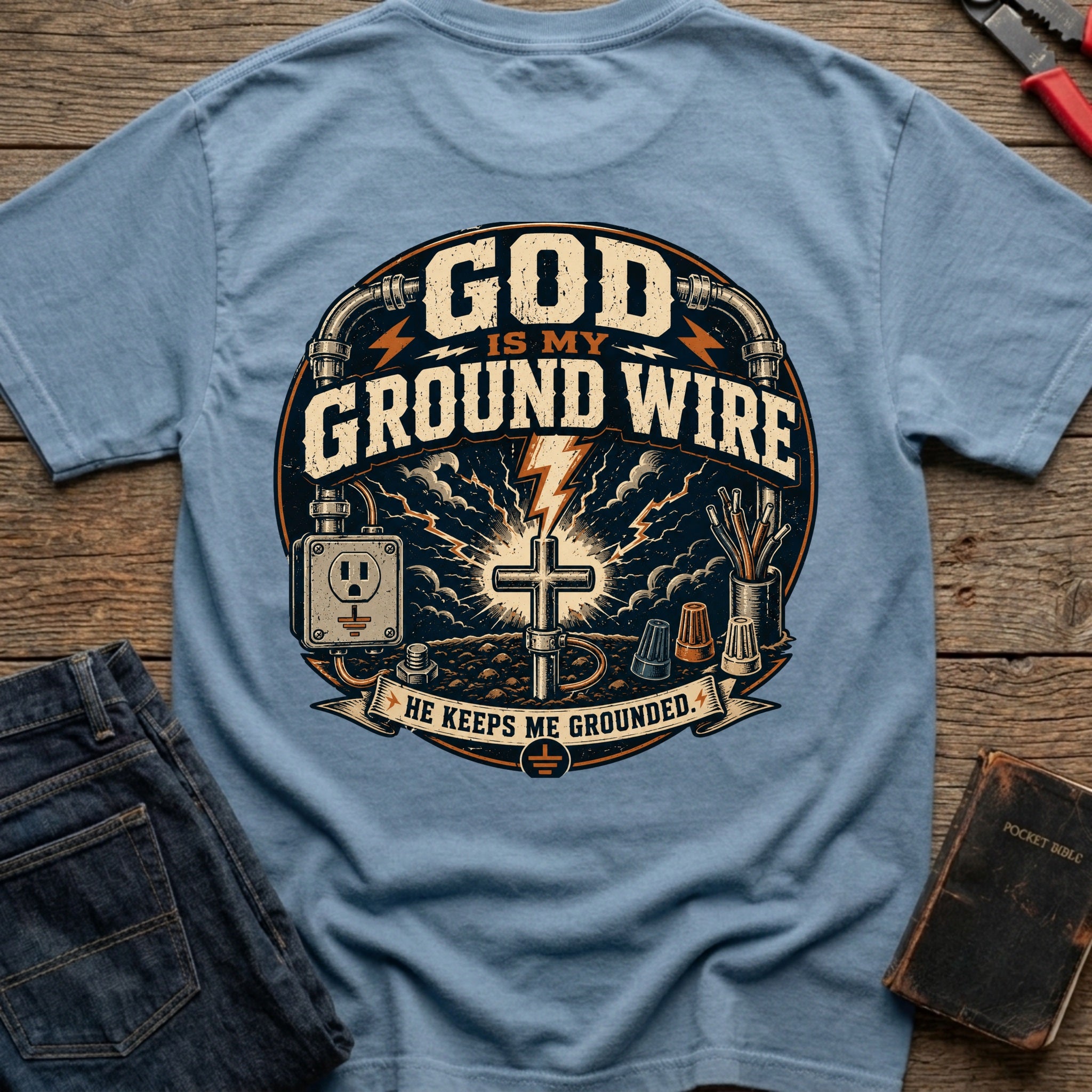 CrossGritOS|asset=105|template=6|color=Blue Jean|view=back|file=GOD-Is-My-Ground-Wire-T-shirt-6a4d30f9792210fee9060b66-printify-art-1-2_Blue-Jean_back_template-6.jpg