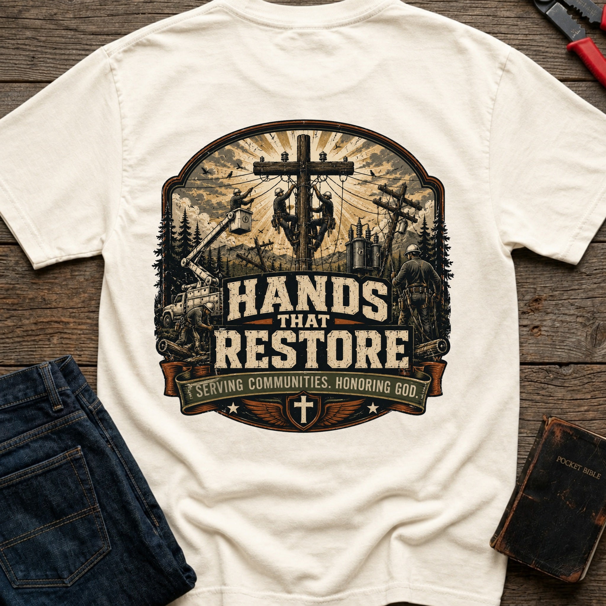 CrossGritOS|asset=47|template=3|color=Ivory|view=back|file=Hands-That-Restore-Honoring-GOD-T-Shirt-6a553bb8dea358be2a00c804-printify-art-1-2_Ivory_back_template-3.jpg