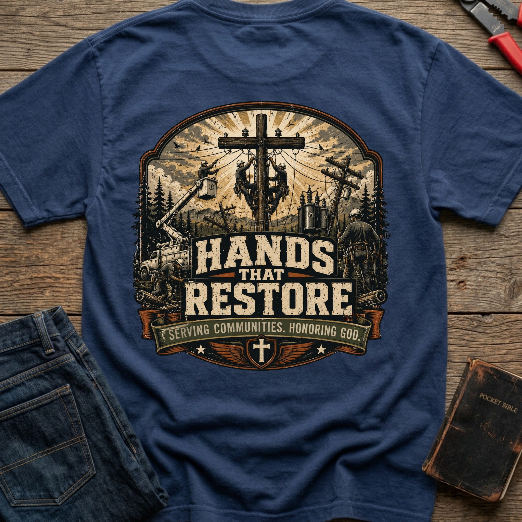 CrossGritOS|asset=47|template=2|color=Navy|view=back|file=Hands-That-Restore-Honoring-GOD-T-Shirt-6a553bb8dea358be2a00c804-printify-art-1-2_Navy_back_template-2.jpg