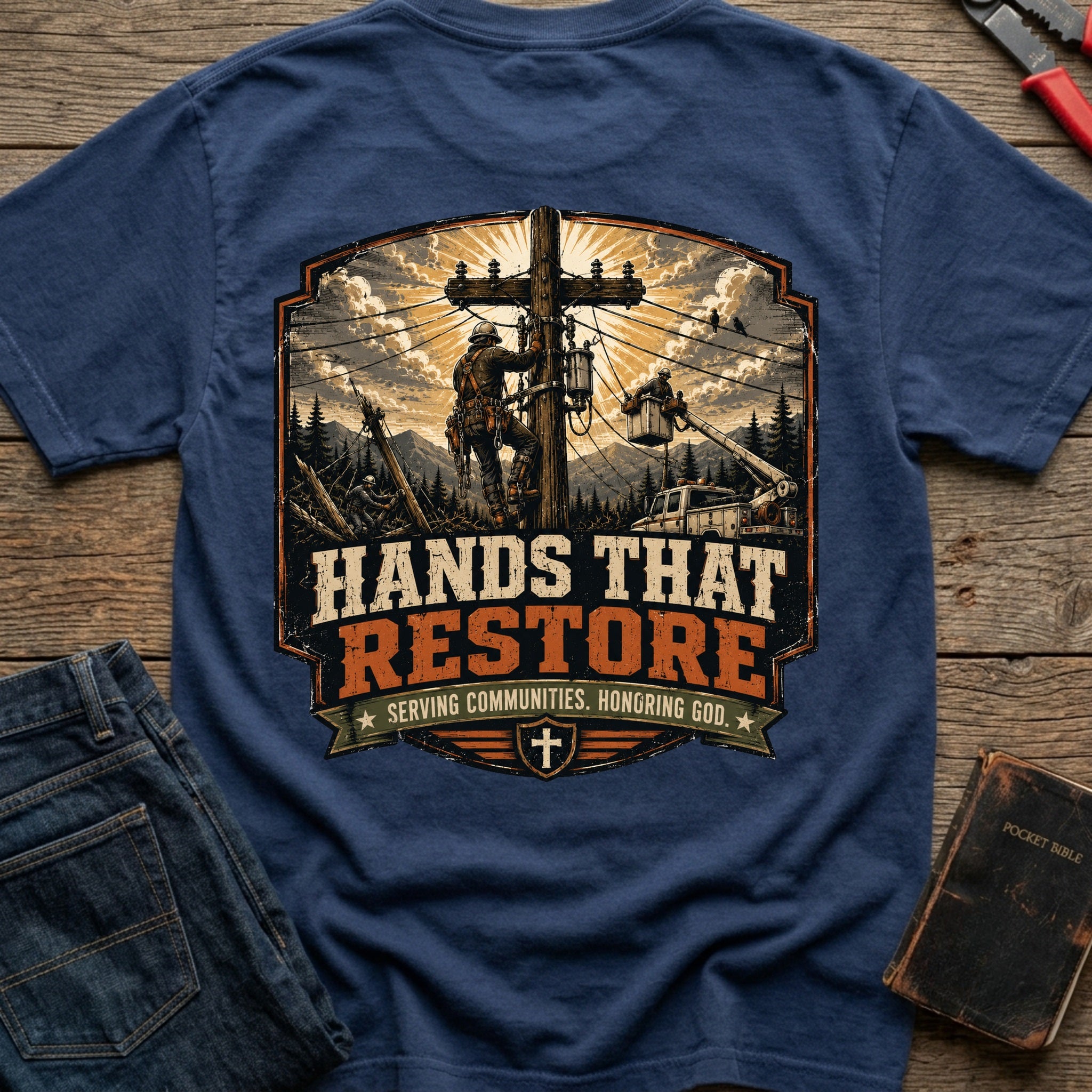 CrossGritOS|asset=48|template=2|color=Navy|view=back|file=Hands-That-Restore-T-Shirt-6a553b4abee59db69d0fc9d6-printify-art-1-2_Navy_back_template-2.jpg
