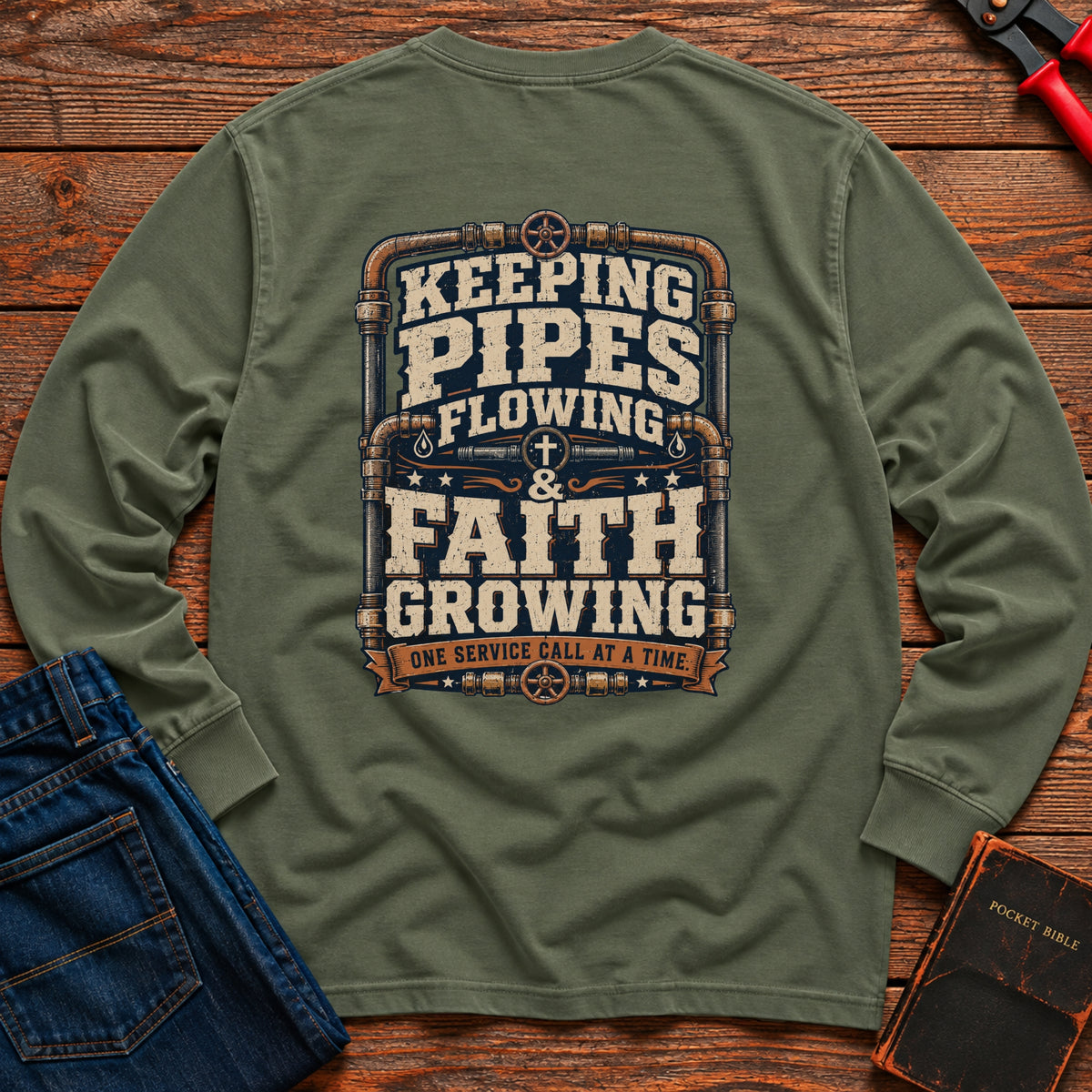 Keeping Pipes Flowing Long Sleeve T-Shirt